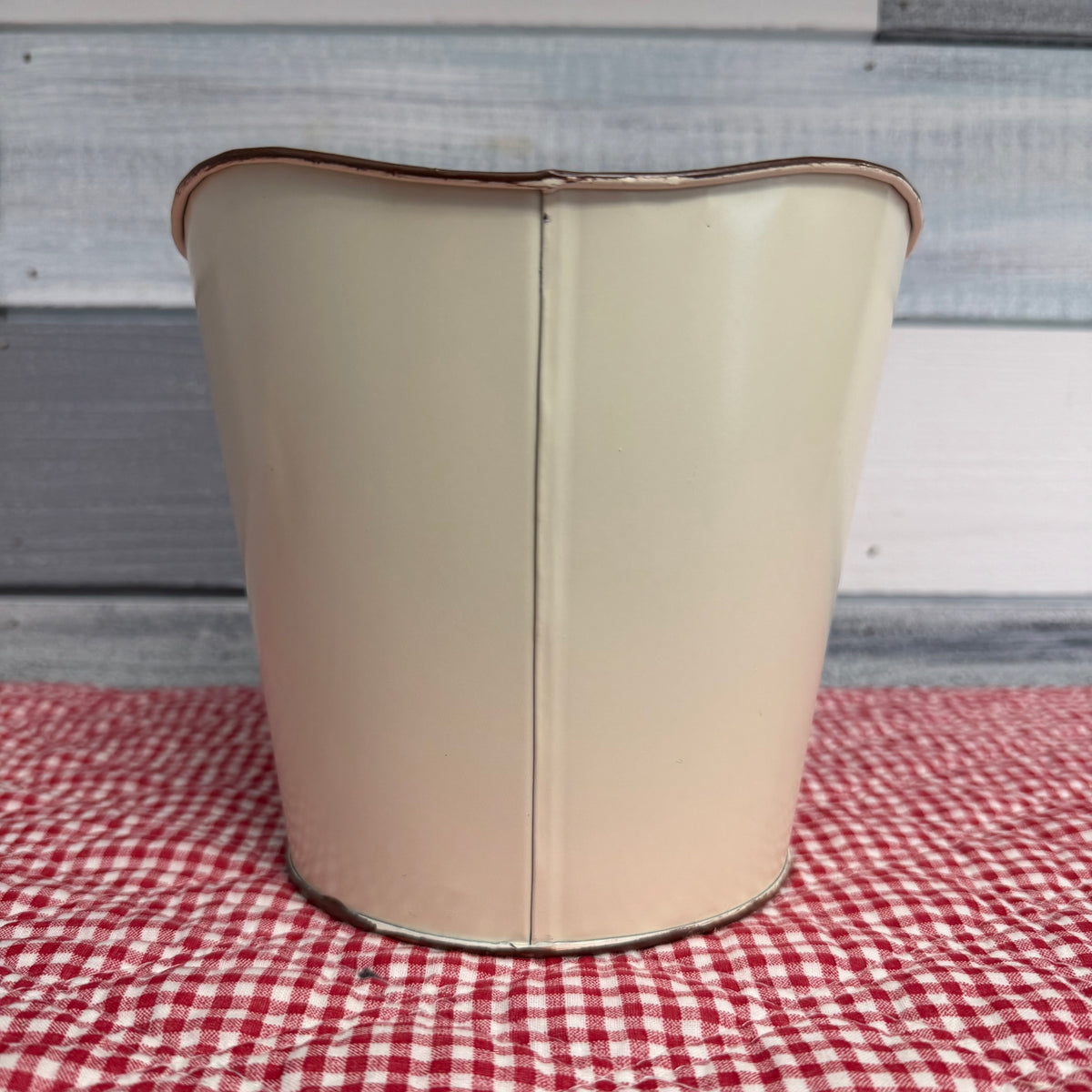 Festive "Gingerbread Bakery" Round Metal Pot – Holiday Planter & Treat Container