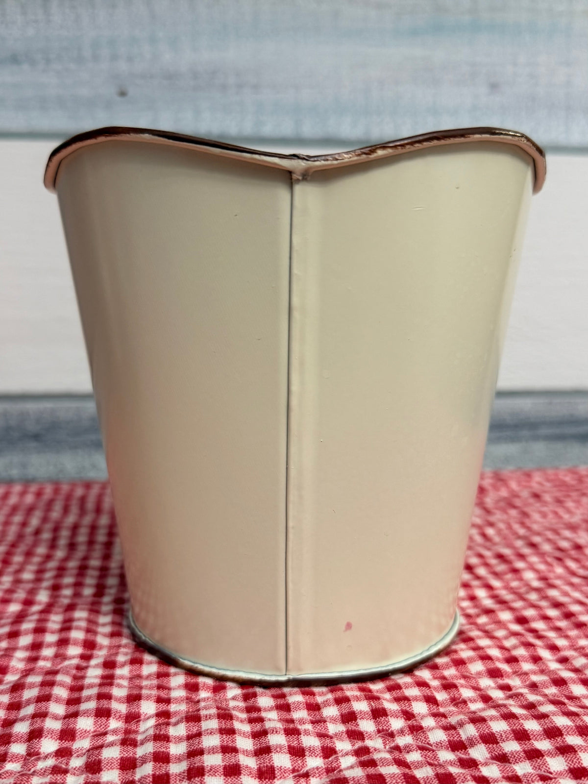 Small- Festive "Gingerbread Bakery" Round Metal Pot – Holiday Planter & Treat Container