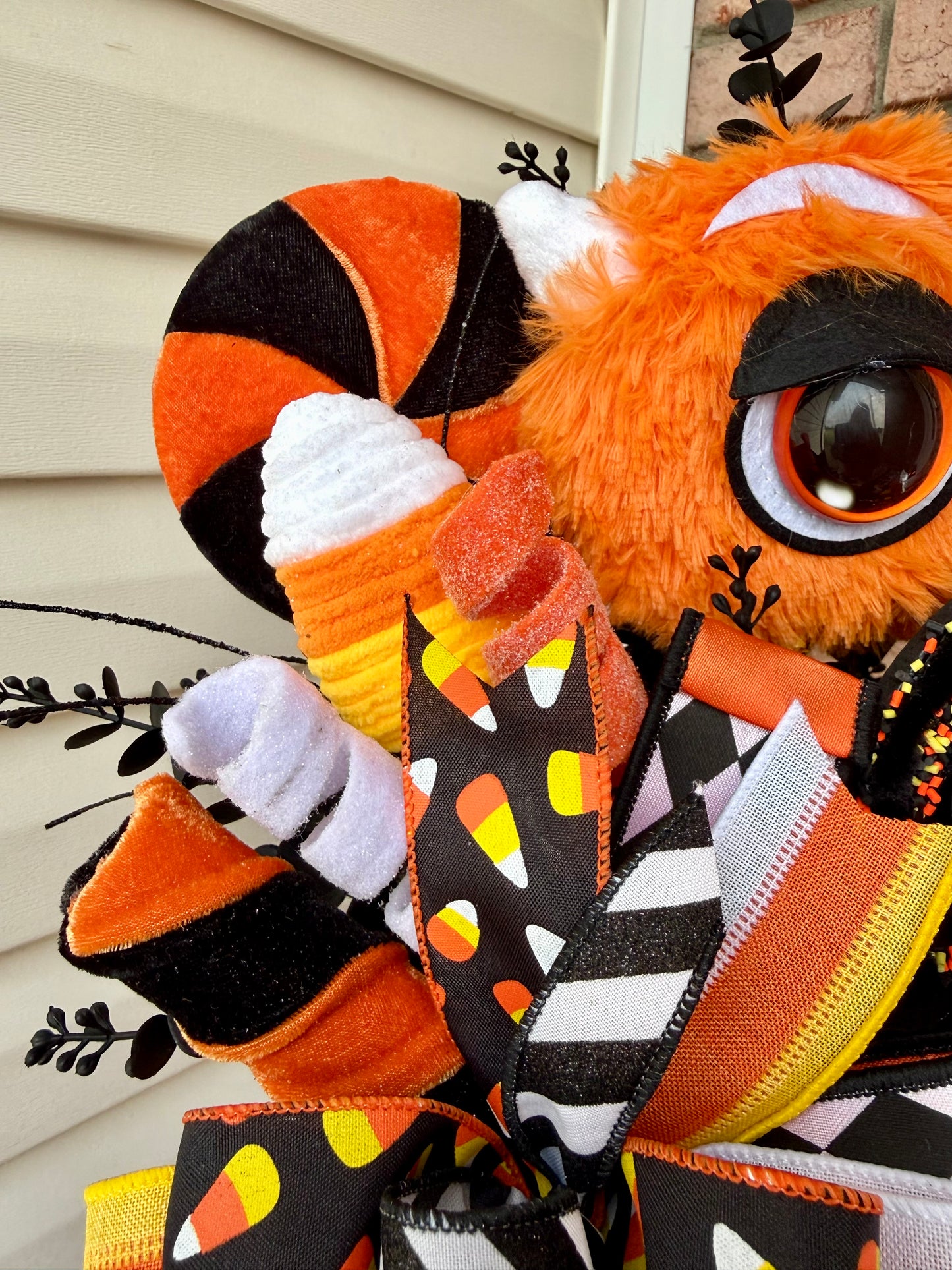 Spooky-Sweet Candy Corn Monster Bucket Arrangement 🎃👻
