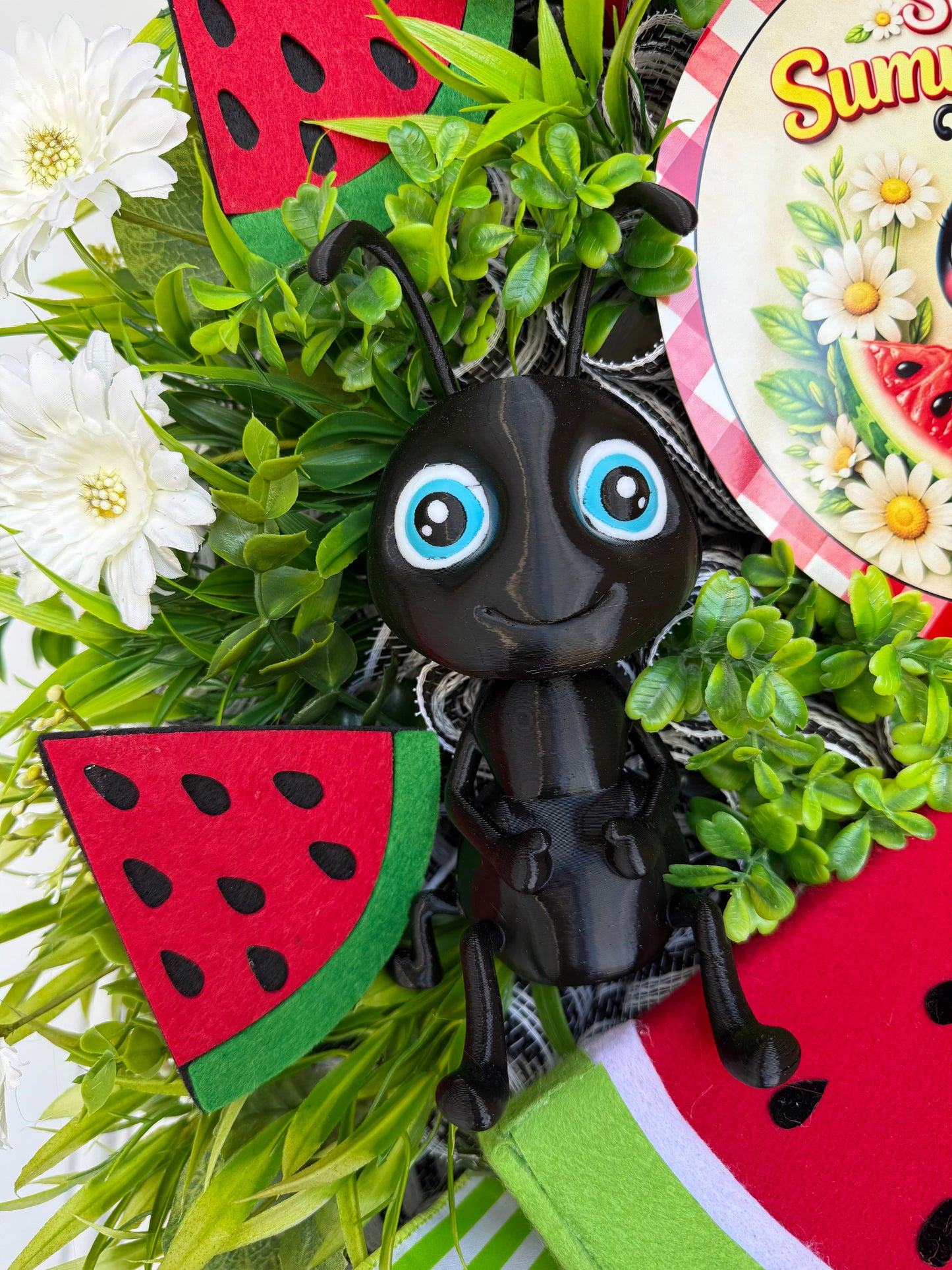Sweet Summertime Watermelon Ant Wreath Door Decor