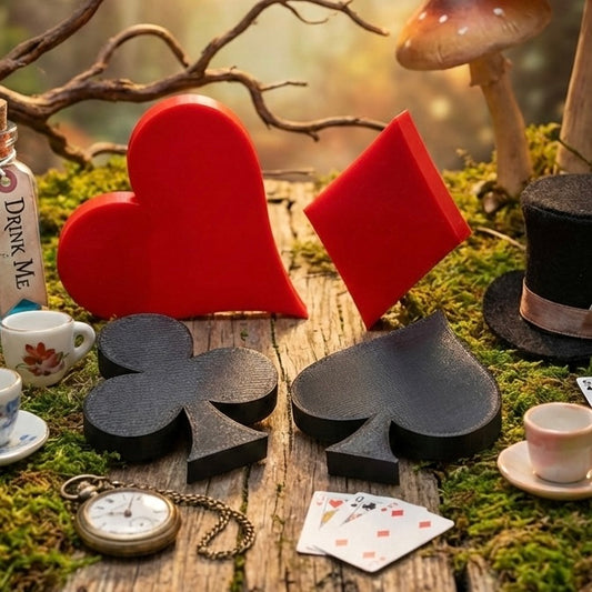 3D Printed Card Suit Accents – Set of 4