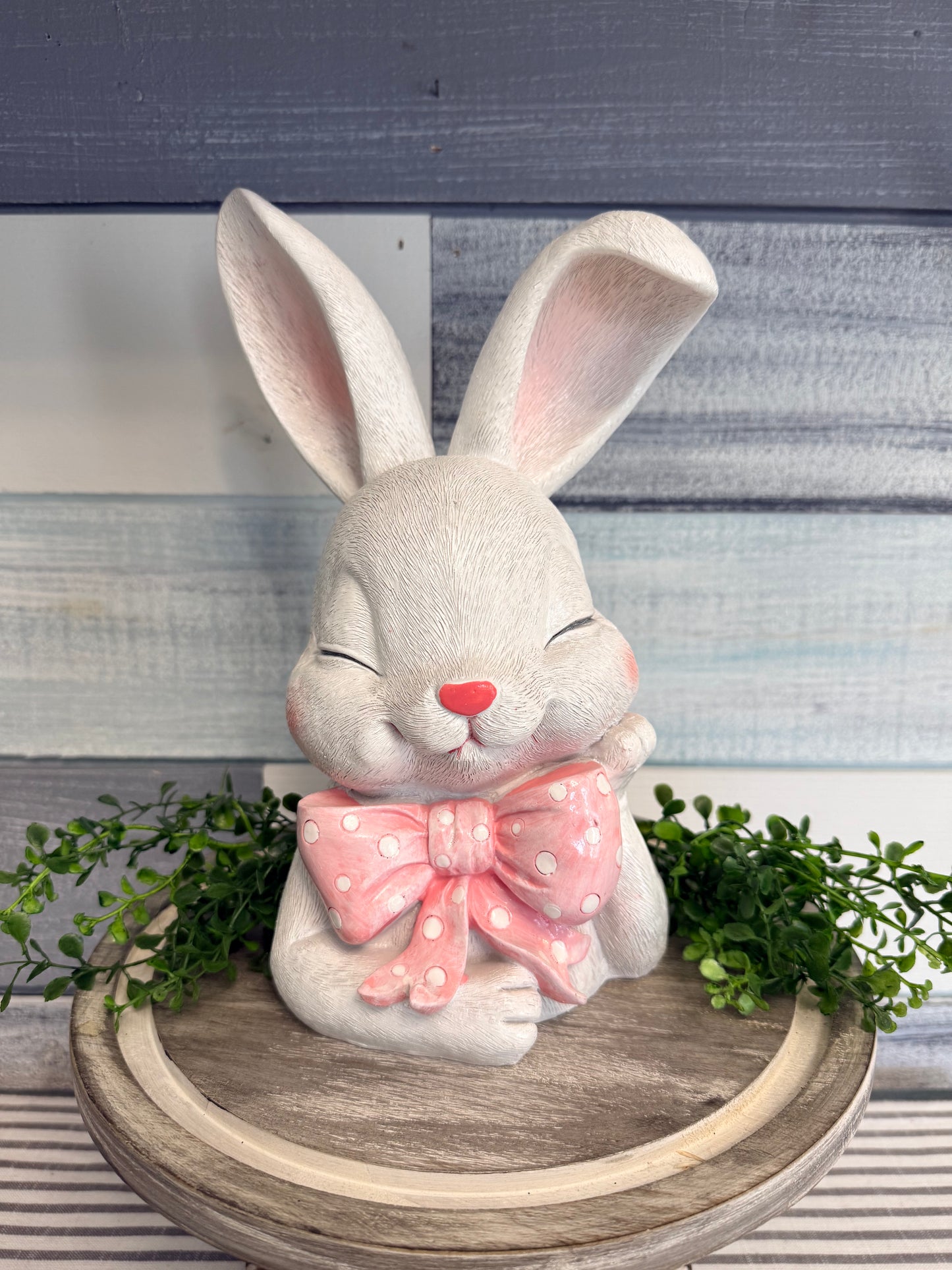The "Polka Dot Party" Bunnies: 11" Floppy Ear Resin Rabbits