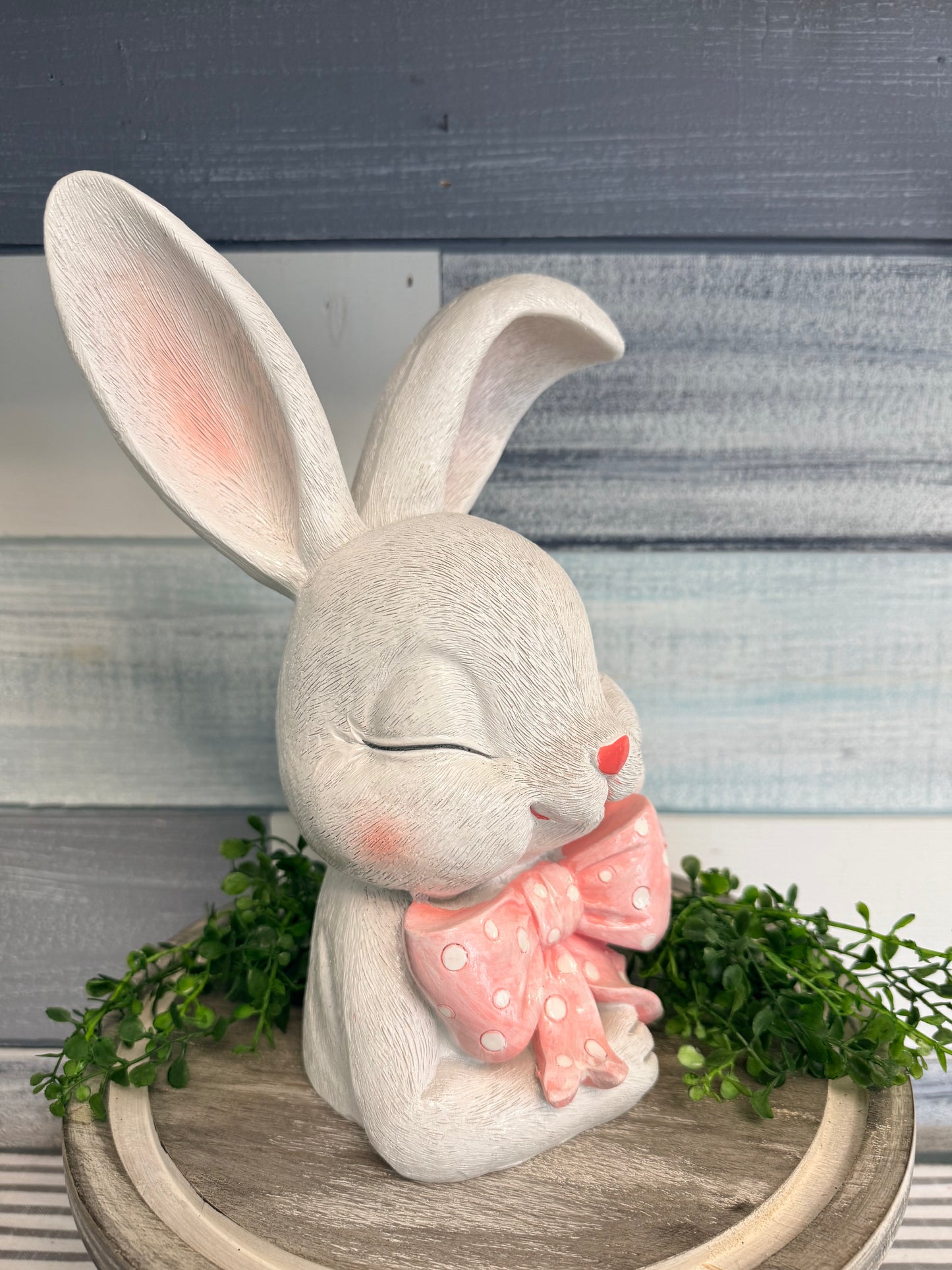 The "Polka Dot Party" Bunnies: 11" Floppy Ear Resin Rabbits