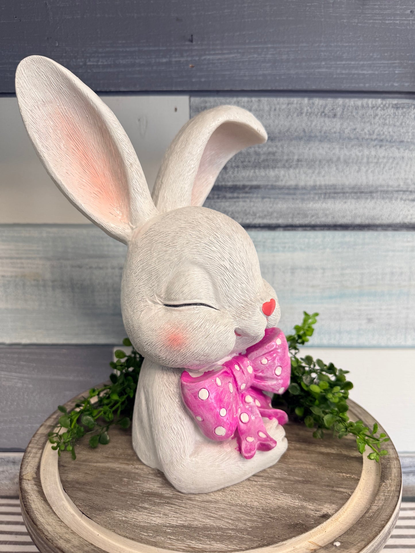 The "Polka Dot Party" Bunnies: 11" Floppy Ear Resin Rabbits