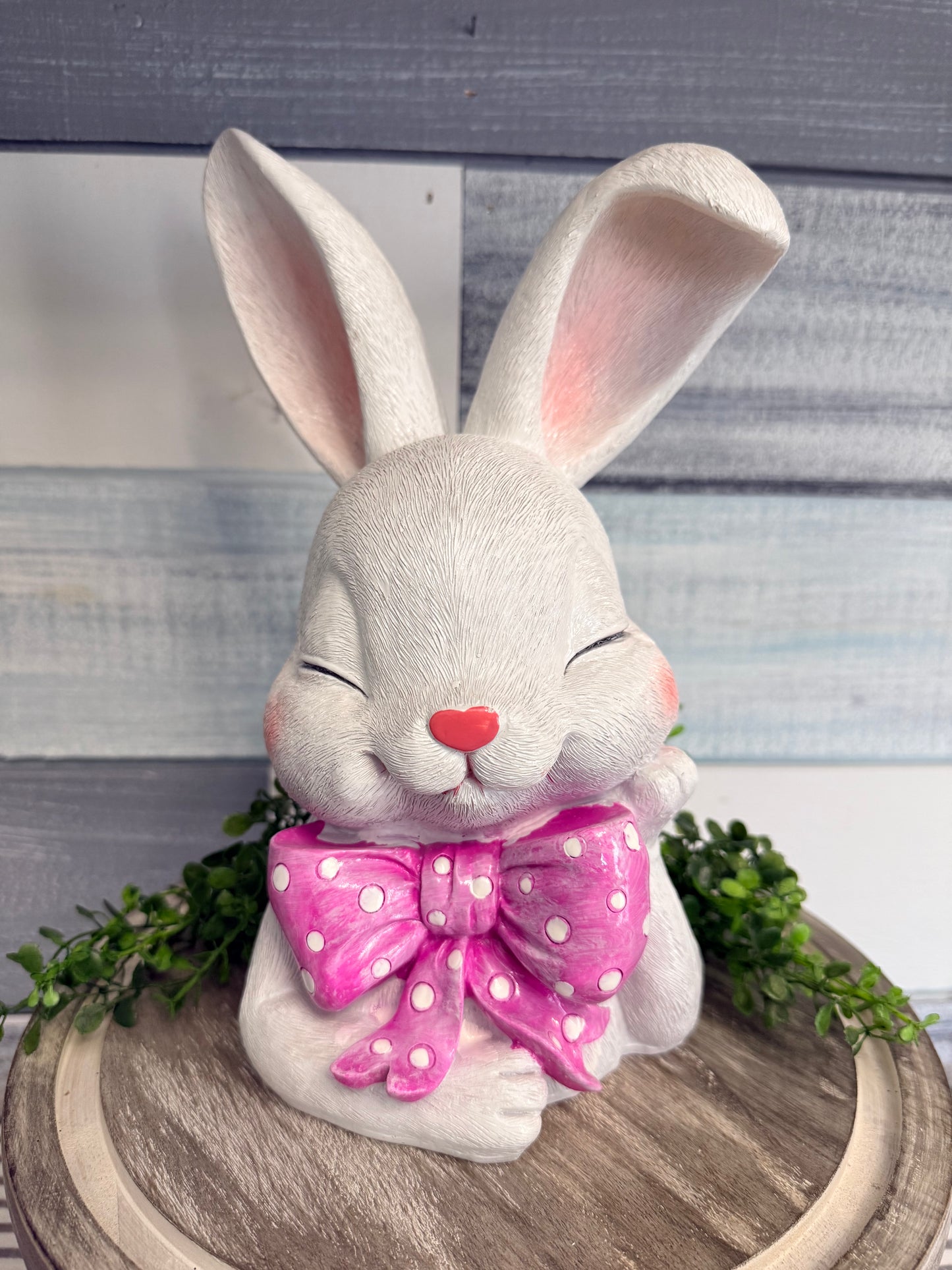 The "Polka Dot Party" Bunnies: 11" Floppy Ear Resin Rabbits
