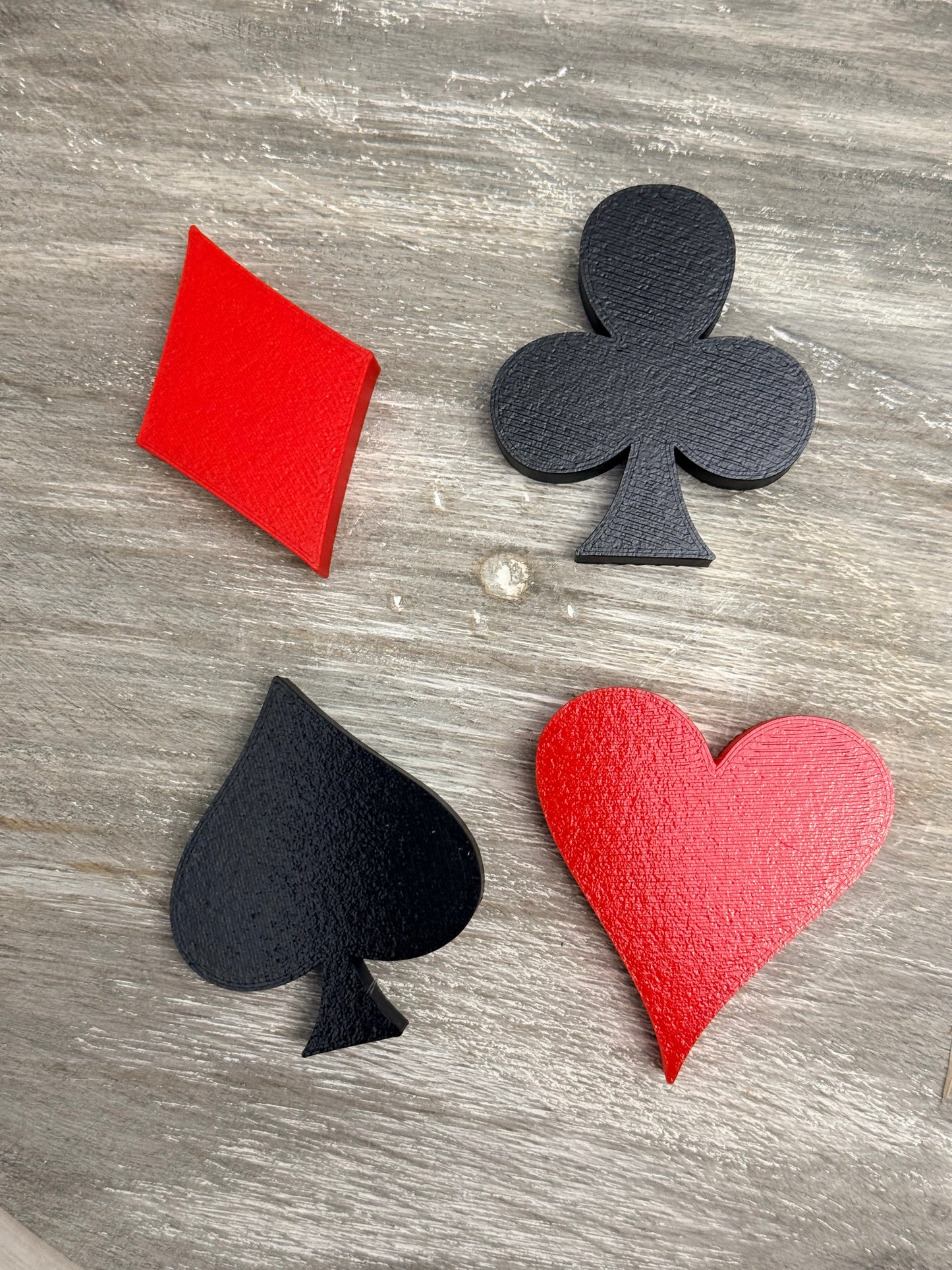 3D Printed Card Suit Accents – Set of 4