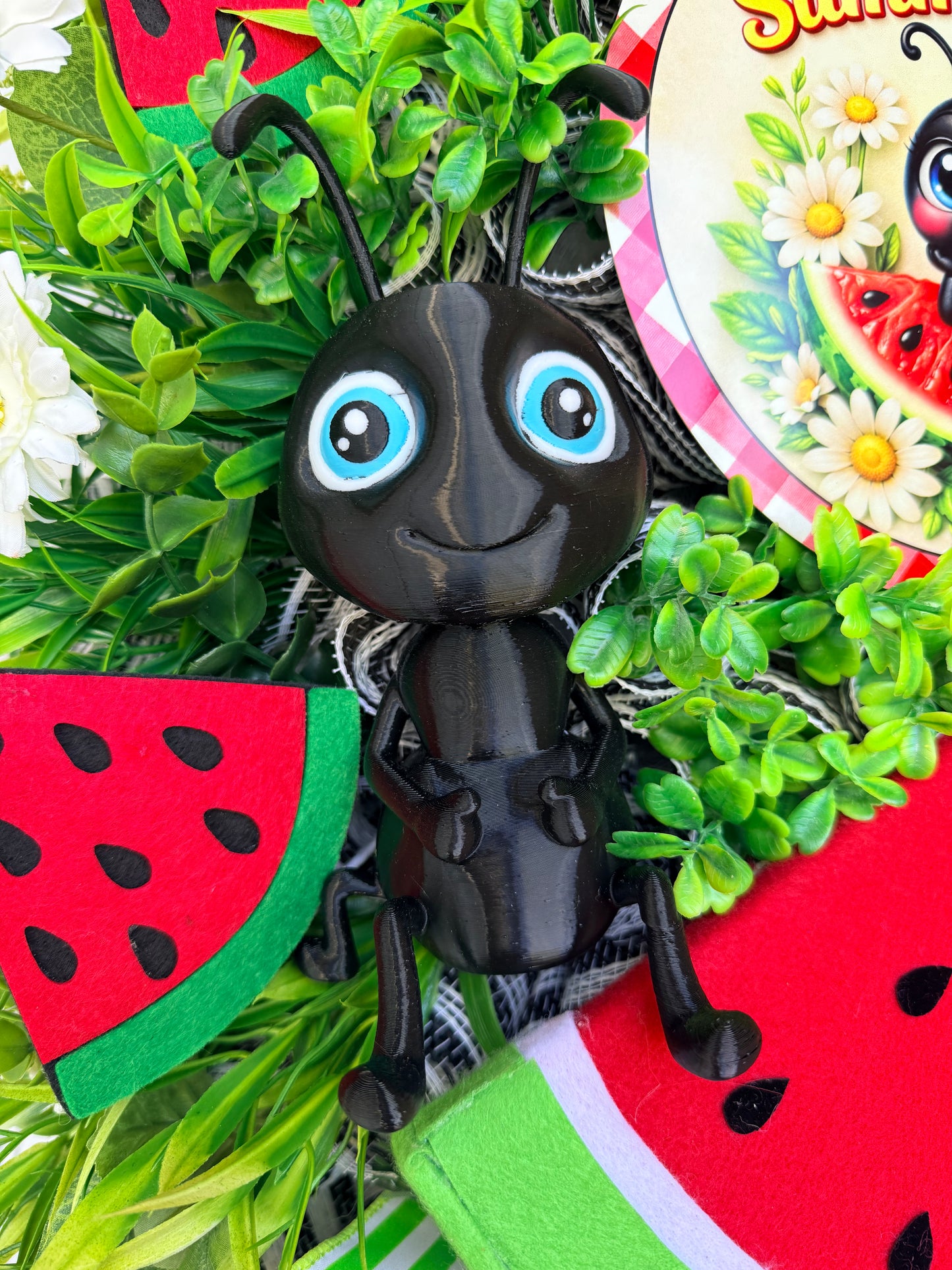 Sweet Summertime Watermelon Ant Wreath Door Decor