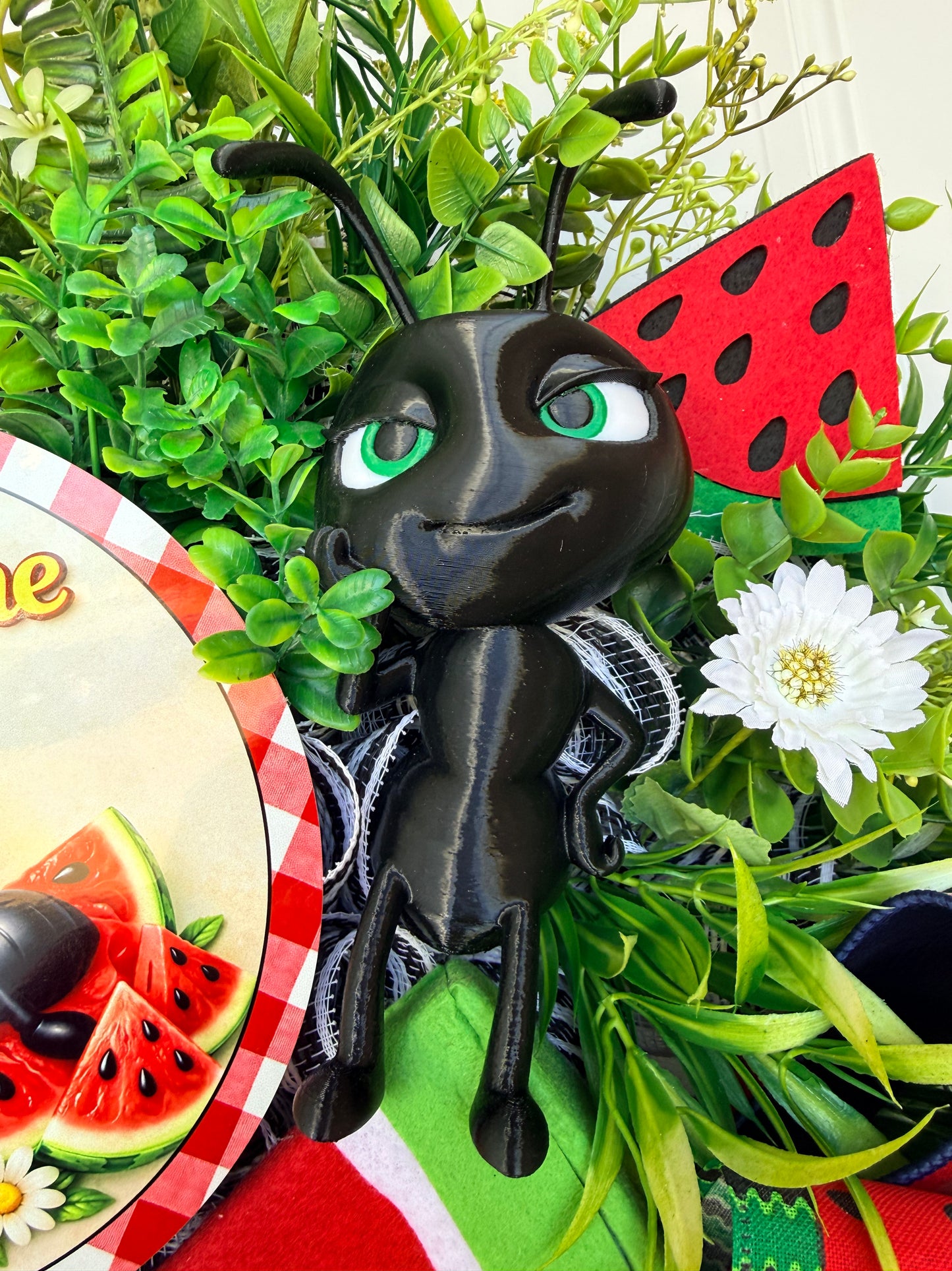 Sweet Summertime Watermelon Ant Wreath Door Decor