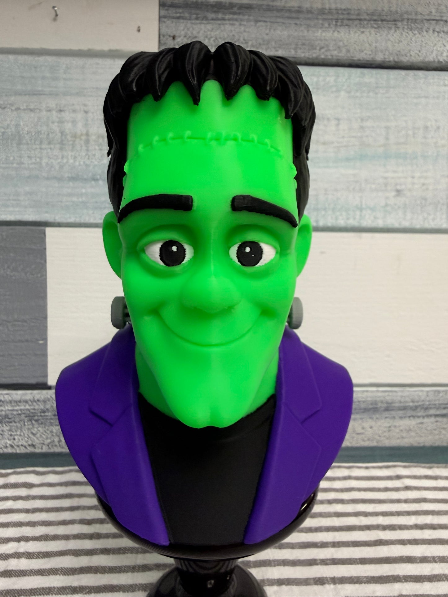 Frankie 3D-Printed Halloween Bust | Tiered Tray & Arrangement Accent