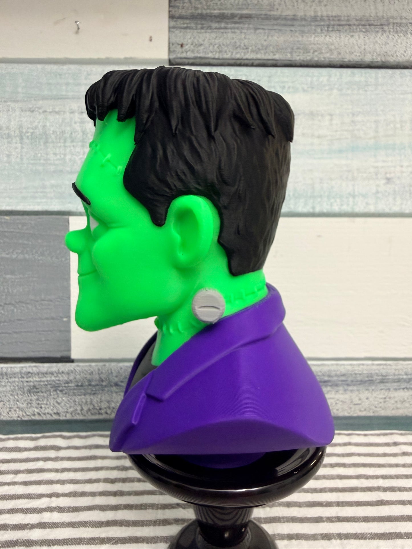Frankie 3D-Printed Halloween Bust | Tiered Tray & Arrangement Accent