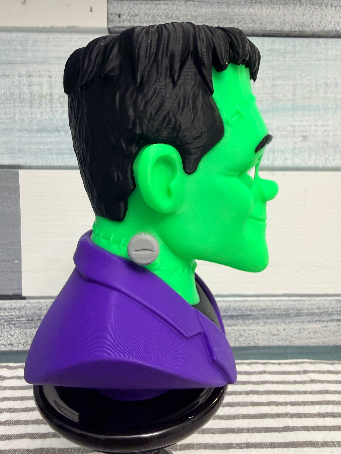 Frankie 3D-Printed Halloween Bust | Tiered Tray & Arrangement Accent
