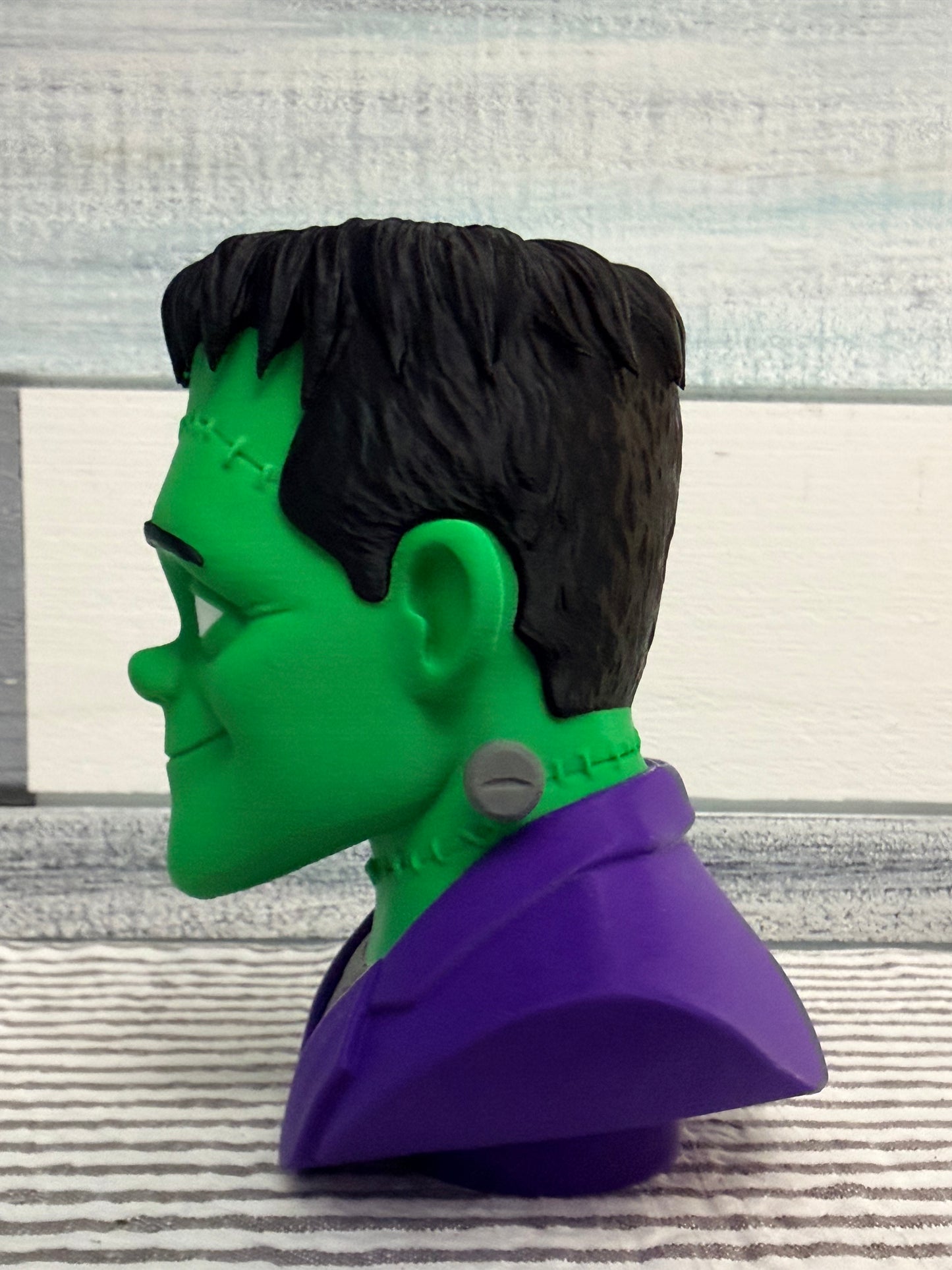 Frankie 3D-Printed Halloween Bust | Tiered Tray & Arrangement Accent