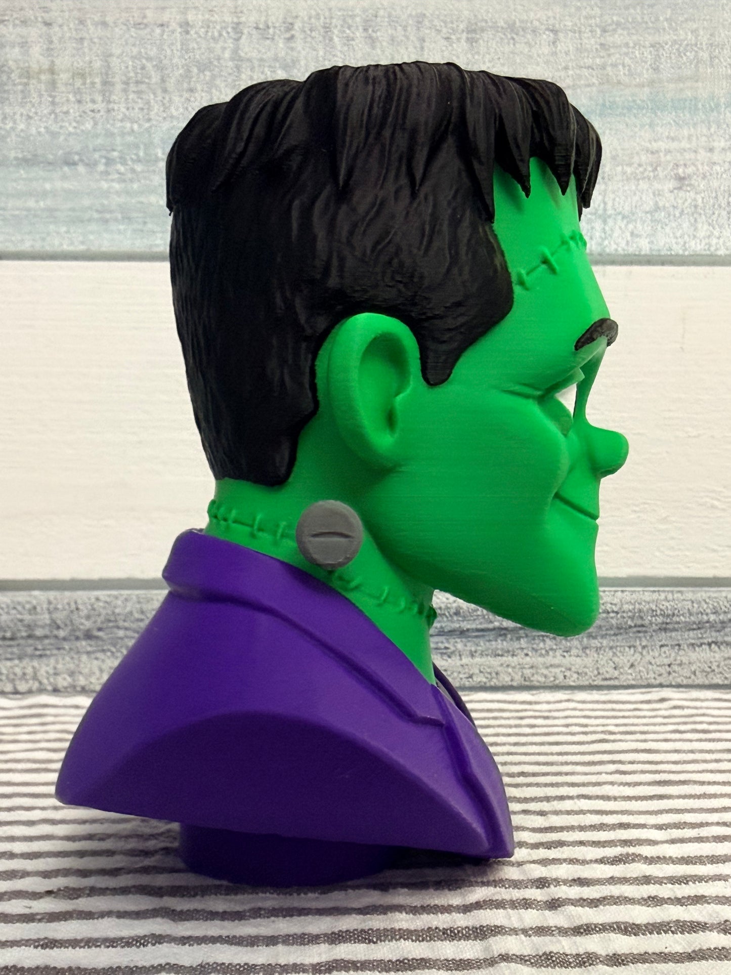 Frankie 3D-Printed Halloween Bust | Tiered Tray & Arrangement Accent