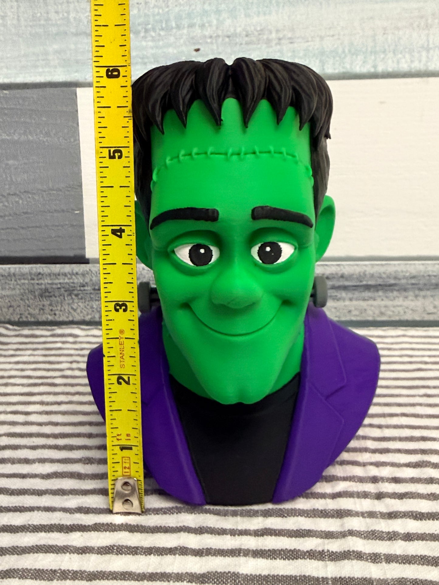 Frankie 3D-Printed Halloween Bust | Tiered Tray & Arrangement Accent