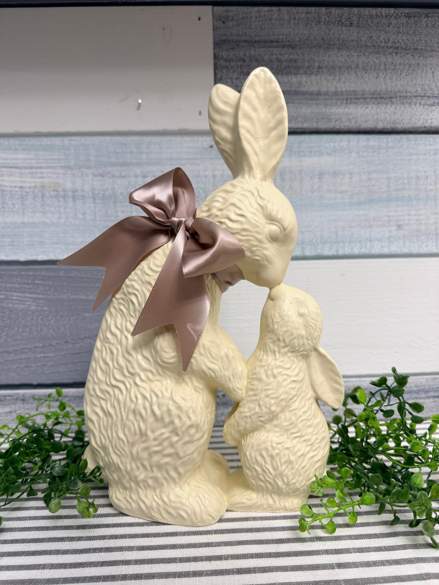 11" Regency Resin "Mommy & Me" Chocolate Bunny | Milk or White Chocolate Style