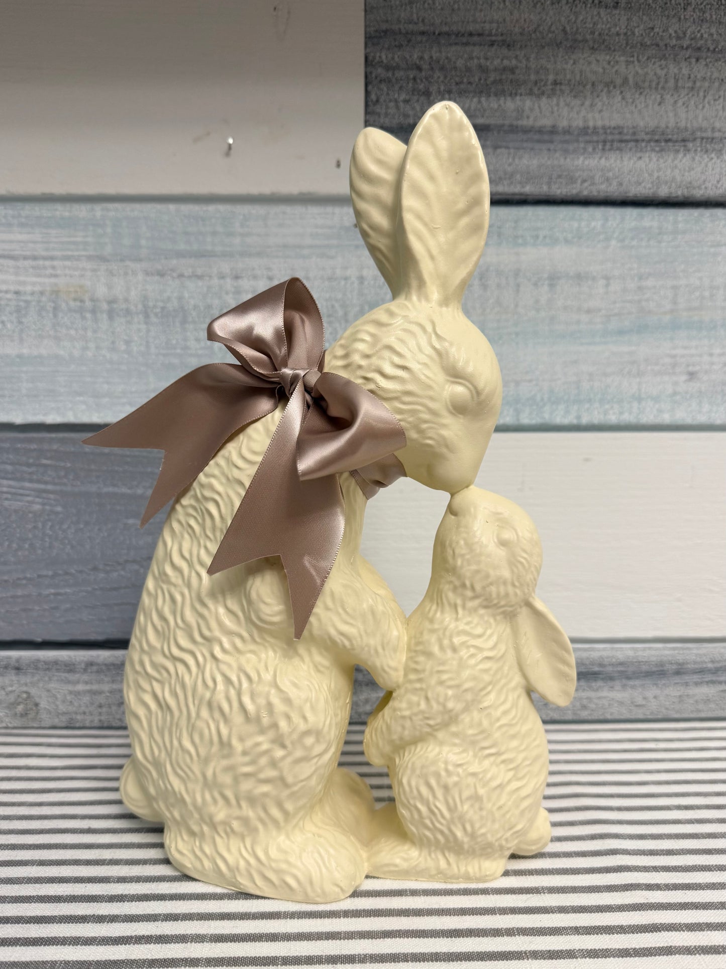 11" Regency Resin "Mommy & Me" Chocolate Bunny | Milk or White Chocolate Style