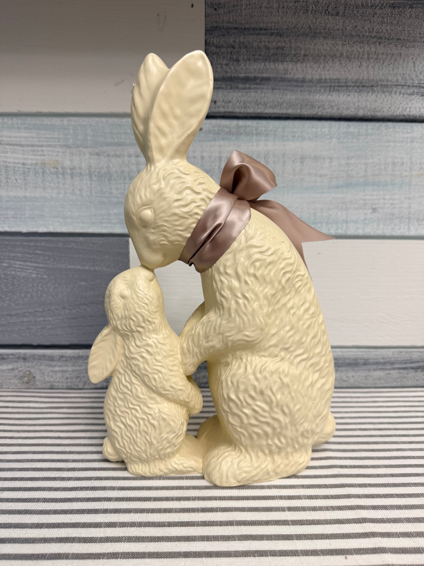 11" Regency Resin "Mommy & Me" Chocolate Bunny | Milk or White Chocolate Style
