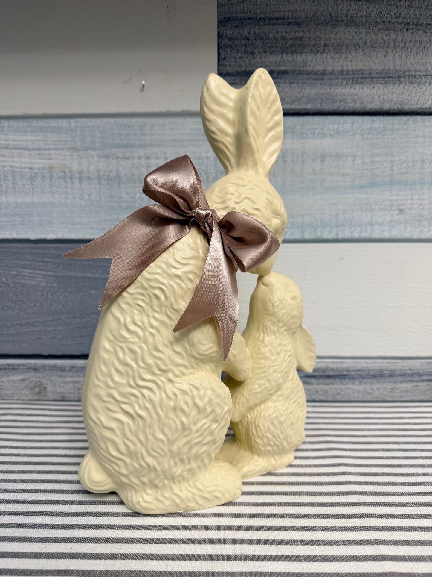 11" Regency Resin "Mommy & Me" Chocolate Bunny | Milk or White Chocolate Style