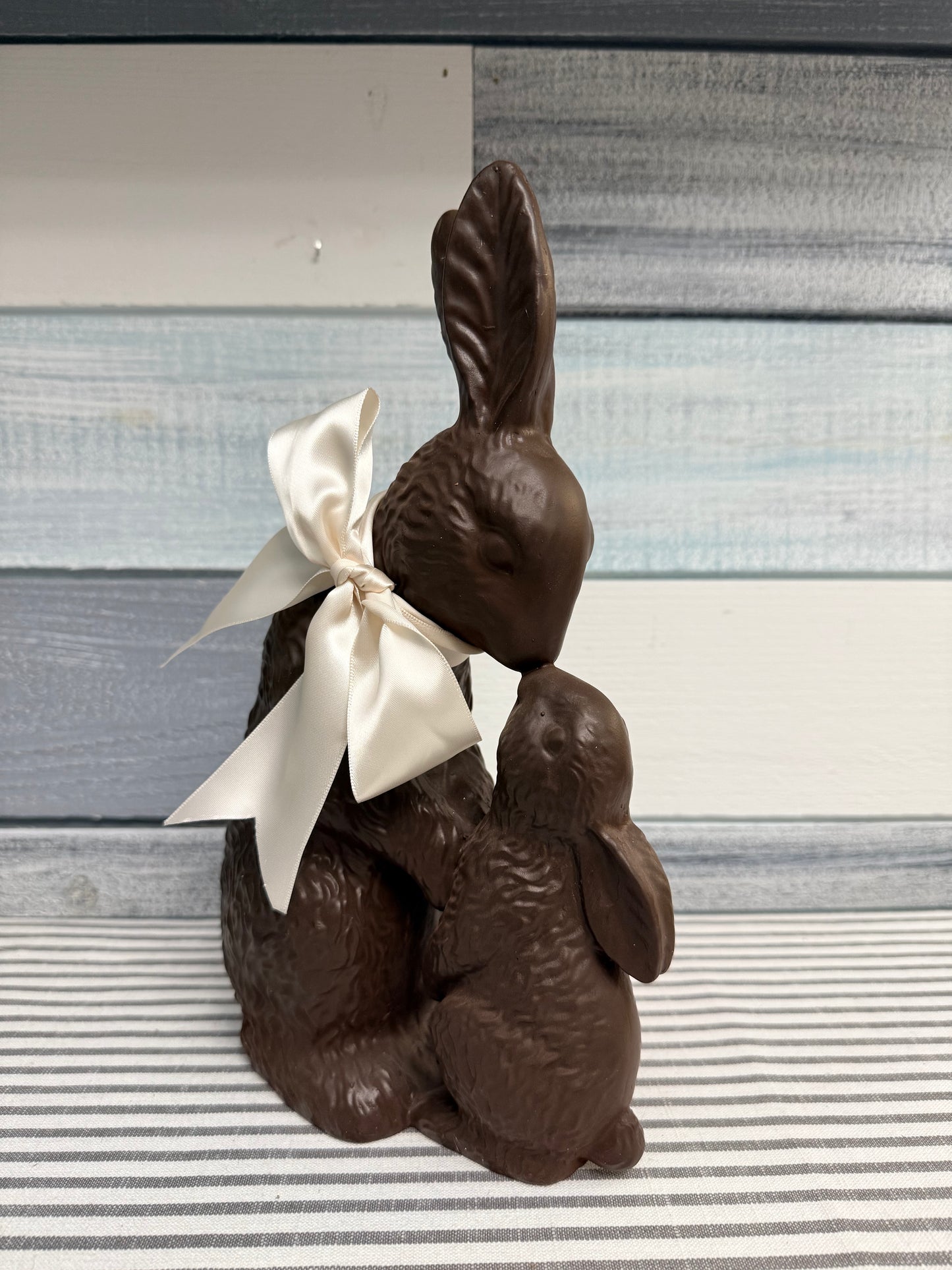 11" Regency Resin "Mommy & Me" Chocolate Bunny | Milk or White Chocolate Style