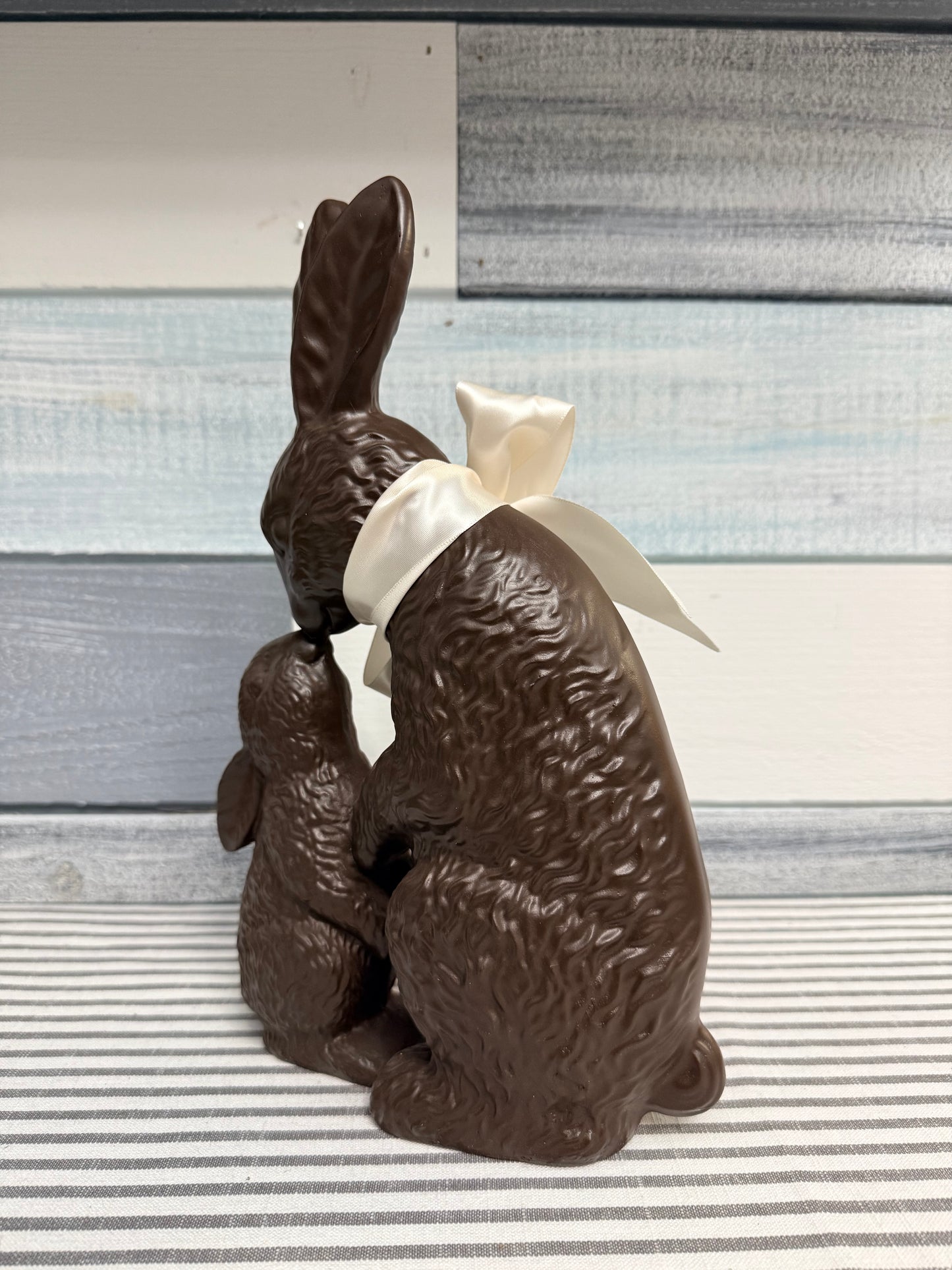 11" Regency Resin "Mommy & Me" Chocolate Bunny | Milk or White Chocolate Style