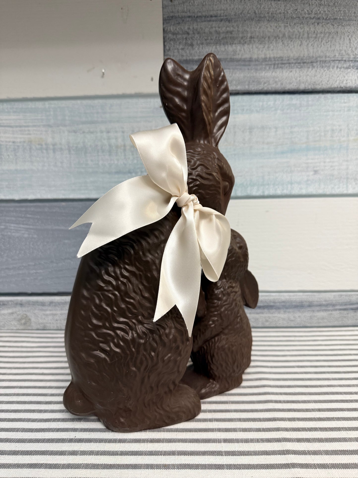 11" Regency Resin "Mommy & Me" Chocolate Bunny | Milk or White Chocolate Style