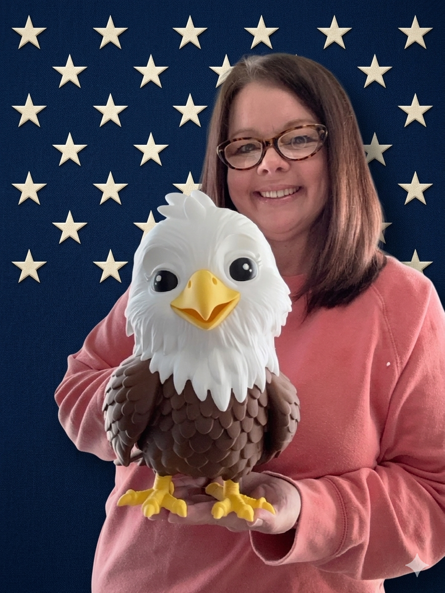 Whimsical 3D Scout the Eagle -(PRE-ORDER)