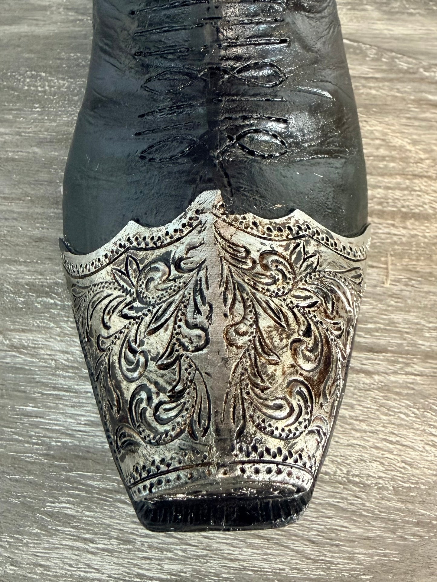Patriotic Stars & Stripes Cowboy Boot Resin Vase