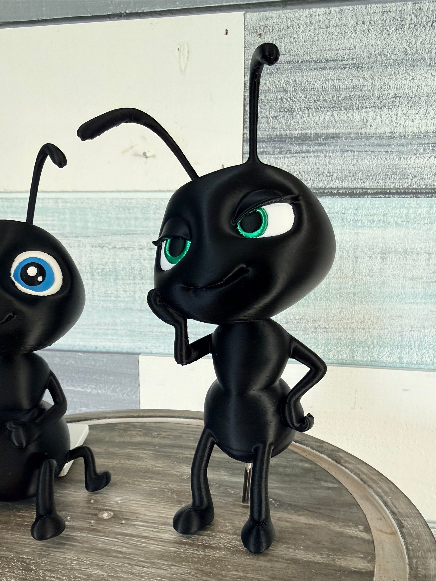 Angelica & Antony: Whimsical 3D Printed Ant Set – 6” Figurine