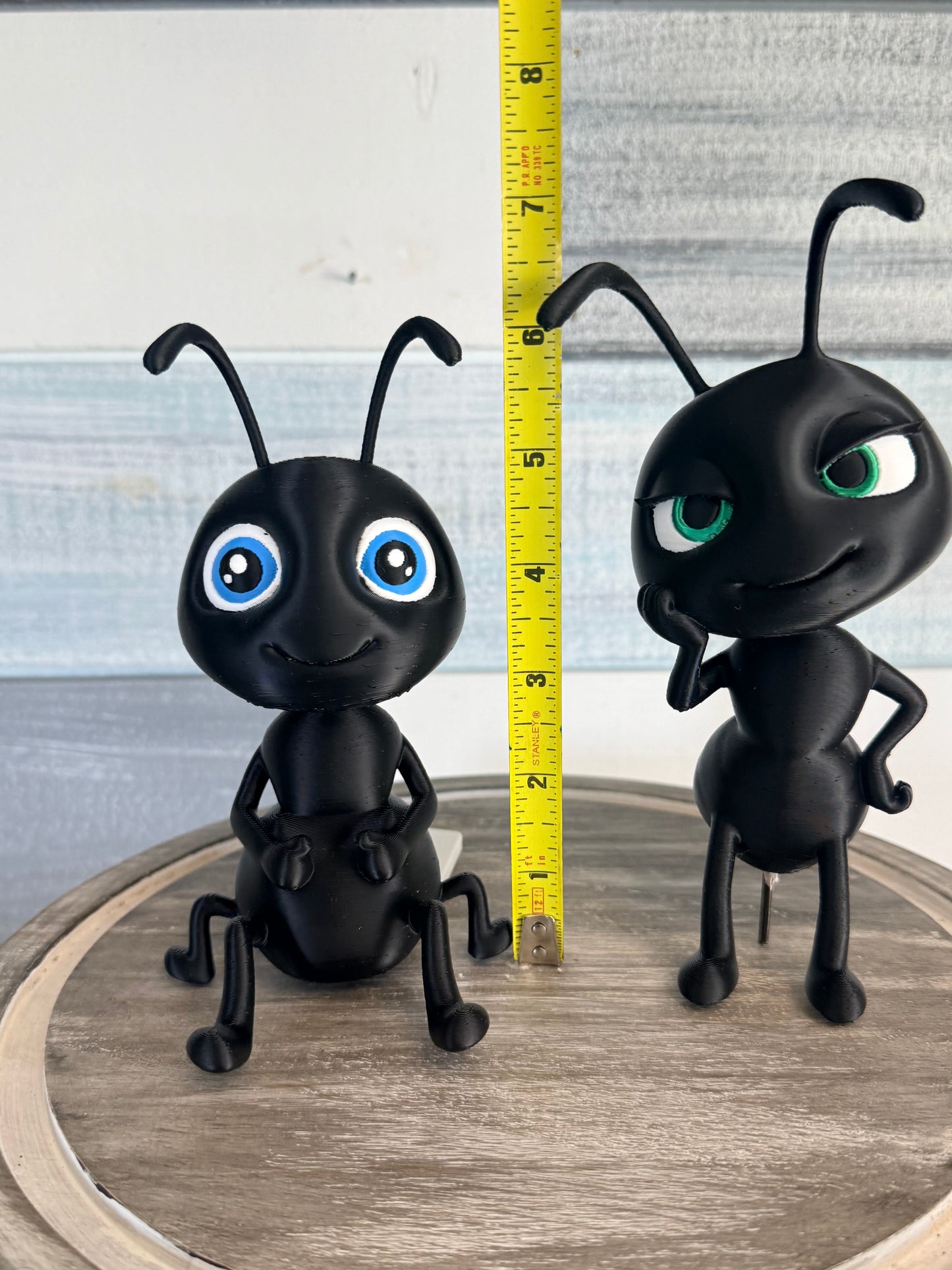 Angelica & Antony: Whimsical 3D Printed Ant Set – 6” Figurine