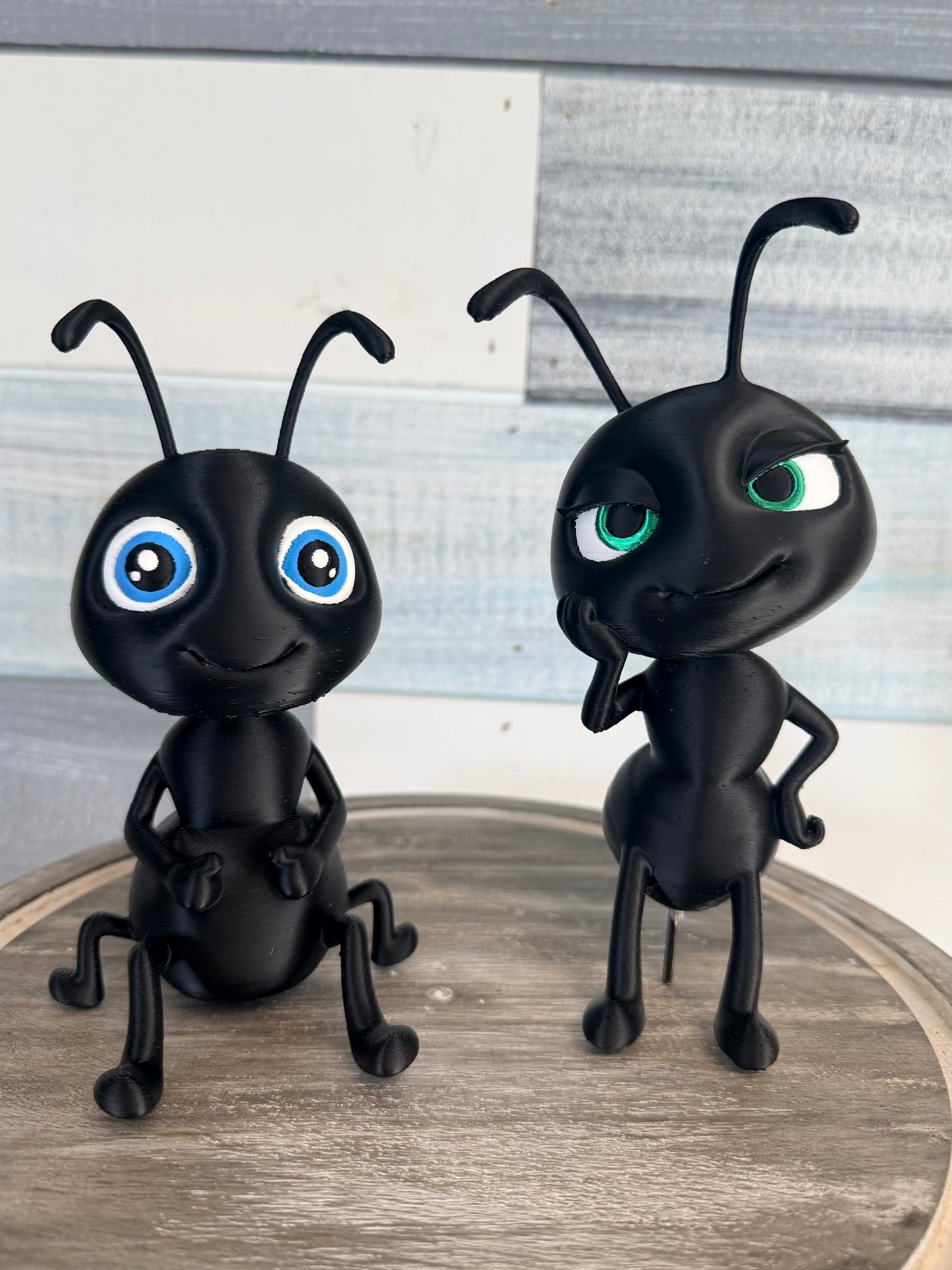 Angelica & Antony: Whimsical 3D Printed Ant Set – 6” Figurine