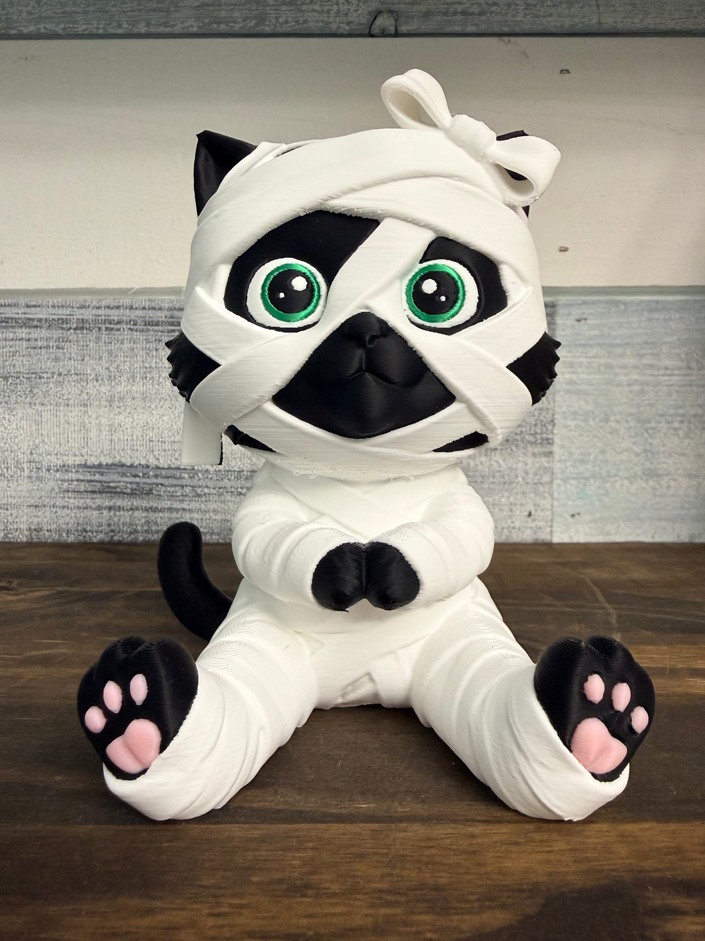 Moonbeam the Mummy Kitty - Beautifully Dunn Exclusive 3D Printed Halloween Decor