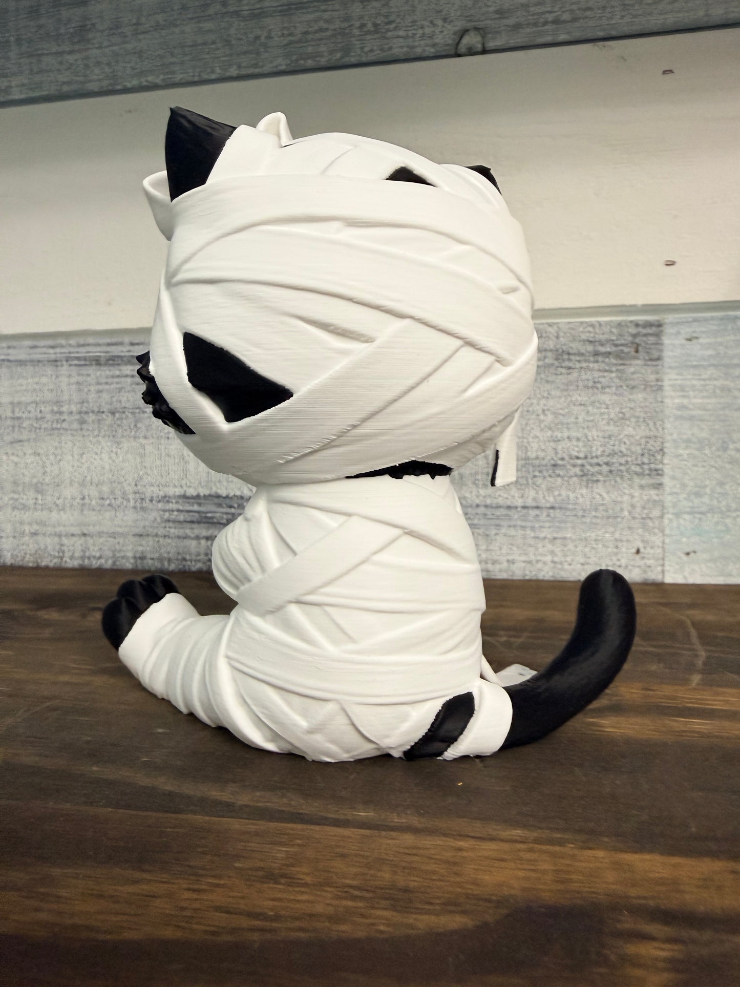 Moonbeam the Mummy Kitty - Beautifully Dunn Exclusive 3D Printed Halloween Decor