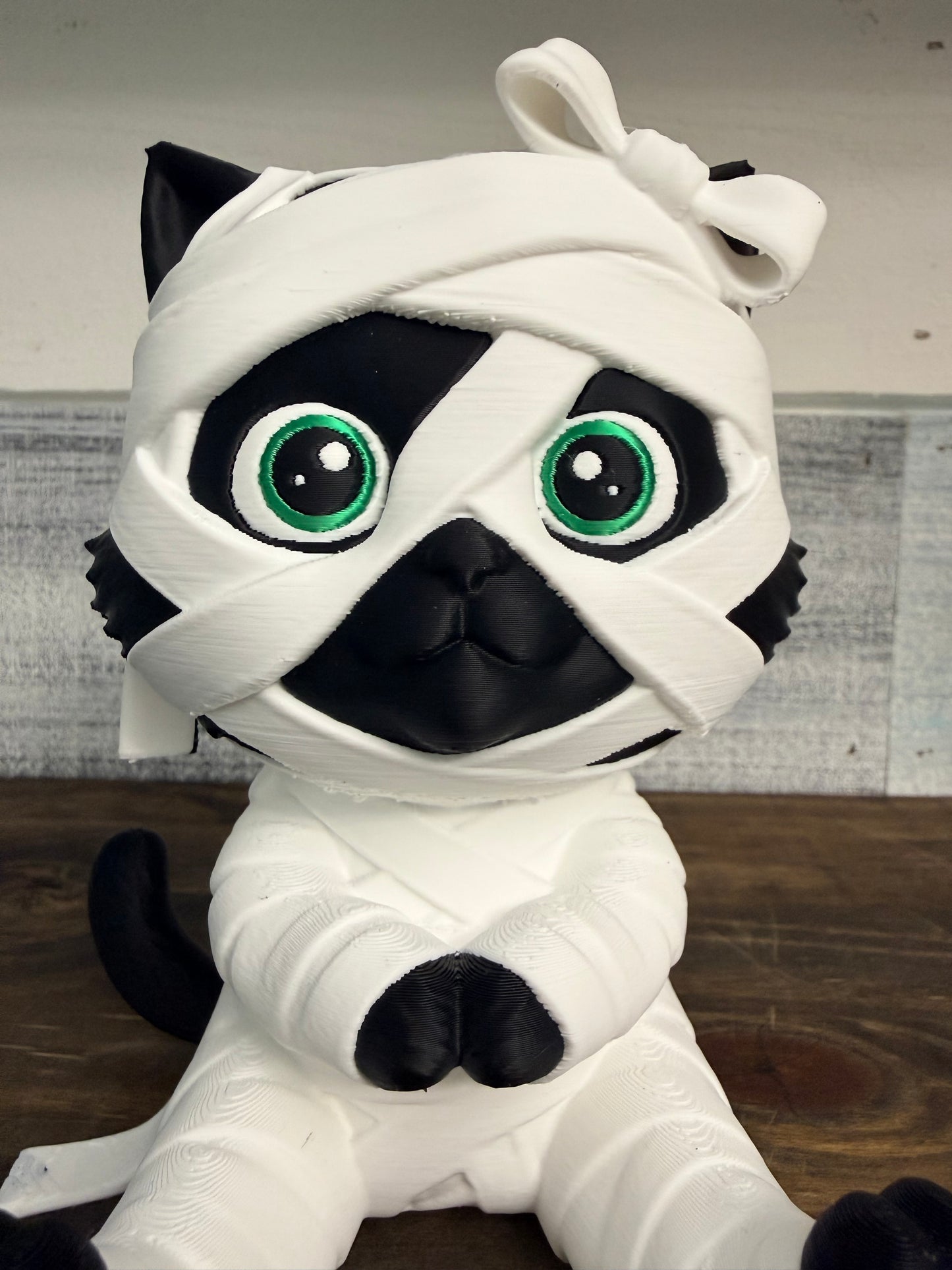 Moonbeam the Mummy Kitty - Beautifully Dunn Exclusive 3D Printed Halloween Decor