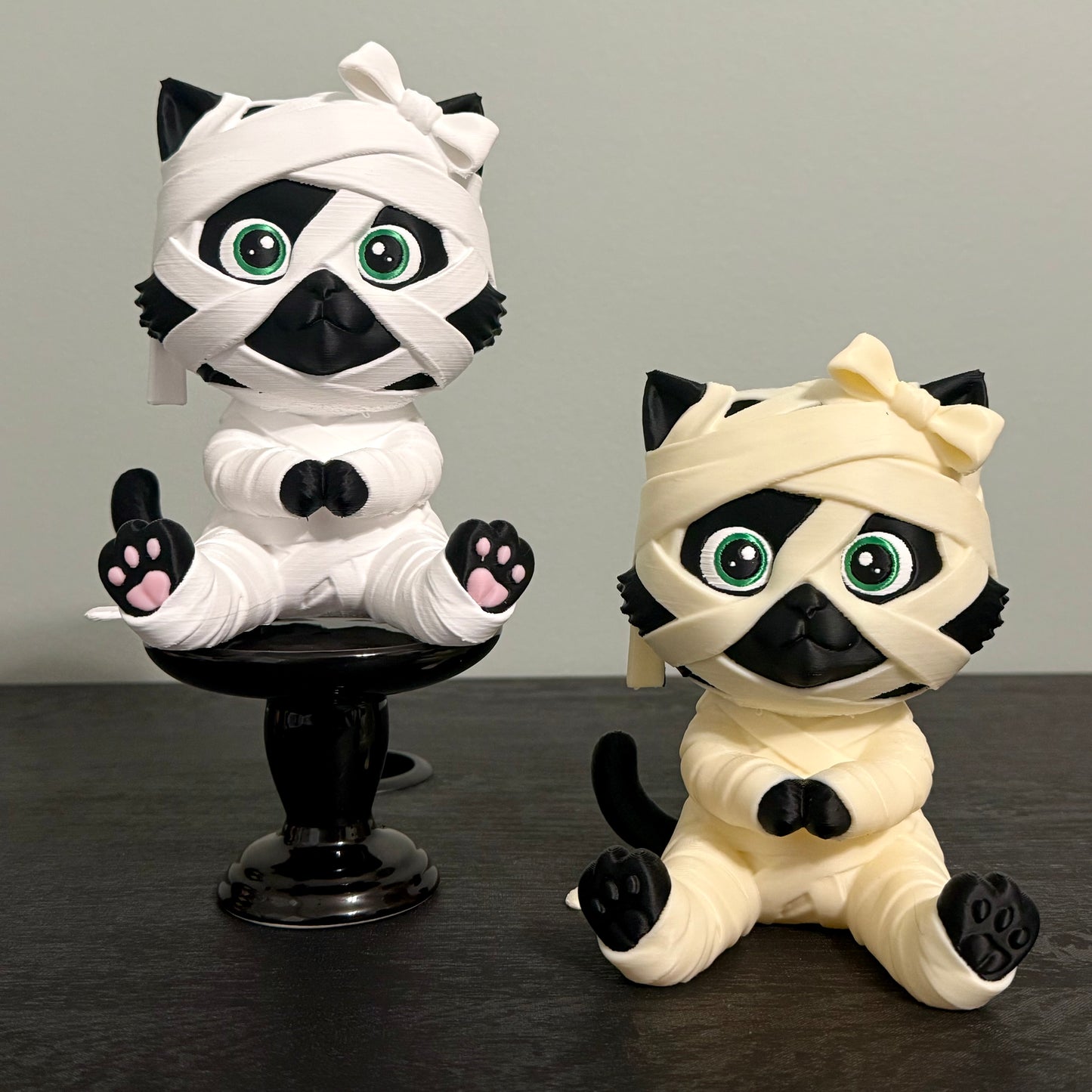 Moonbeam the Mummy Kitty - Beautifully Dunn Exclusive 3D Printed Halloween Decor