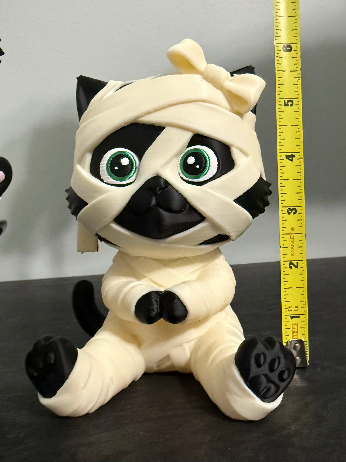 Moonbeam the Mummy Kitty - Beautifully Dunn Exclusive 3D Printed Halloween Decor