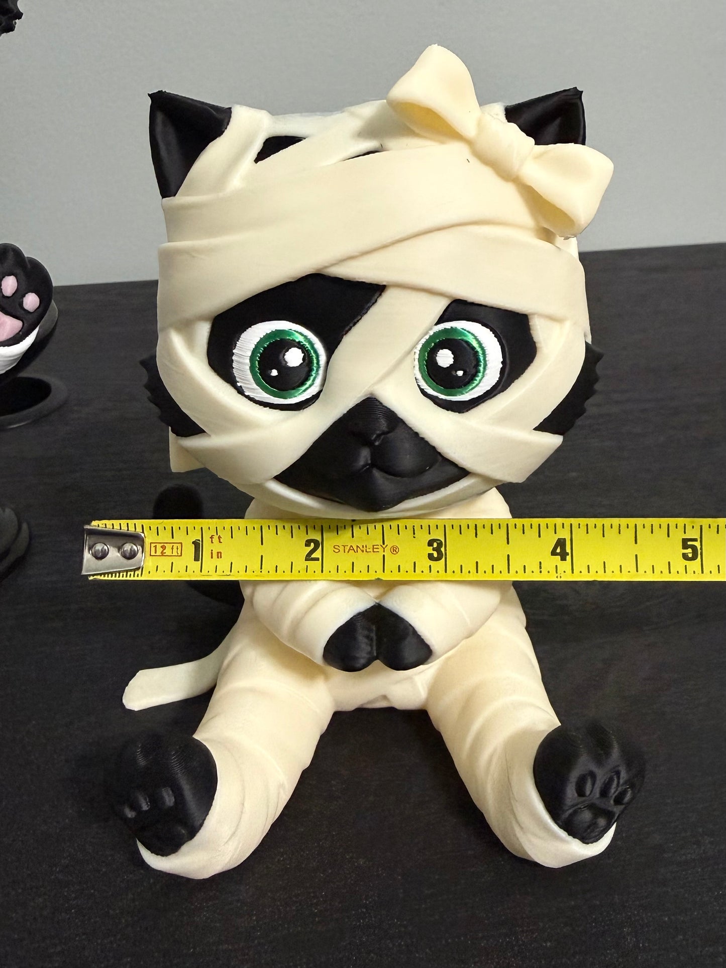 Moonbeam the Mummy Kitty - Beautifully Dunn Exclusive 3D Printed Halloween Decor