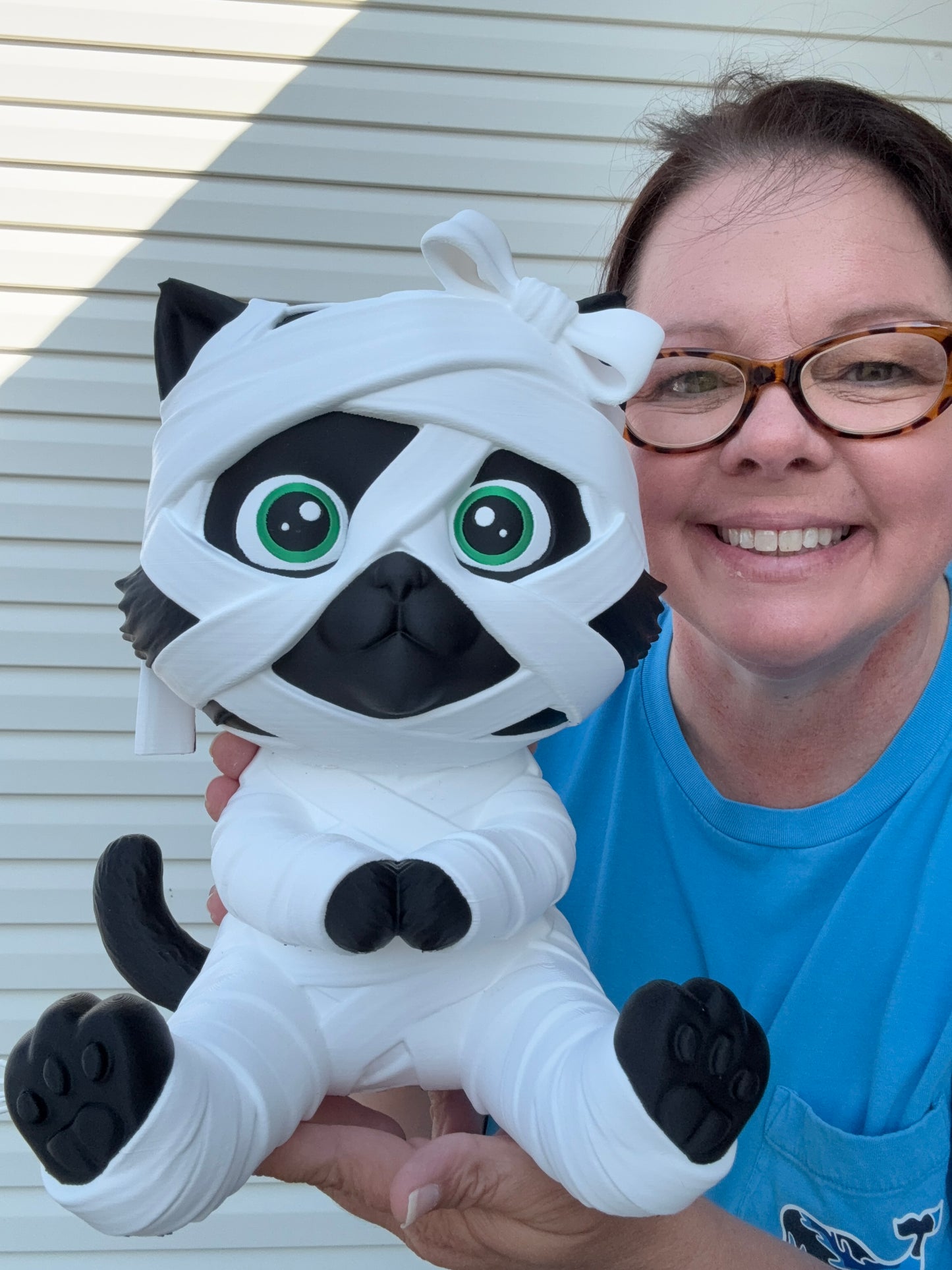 Mitzi the Mummy Kitty - 12" Limited Edition Exclusive Falloween 3D Printed Decor