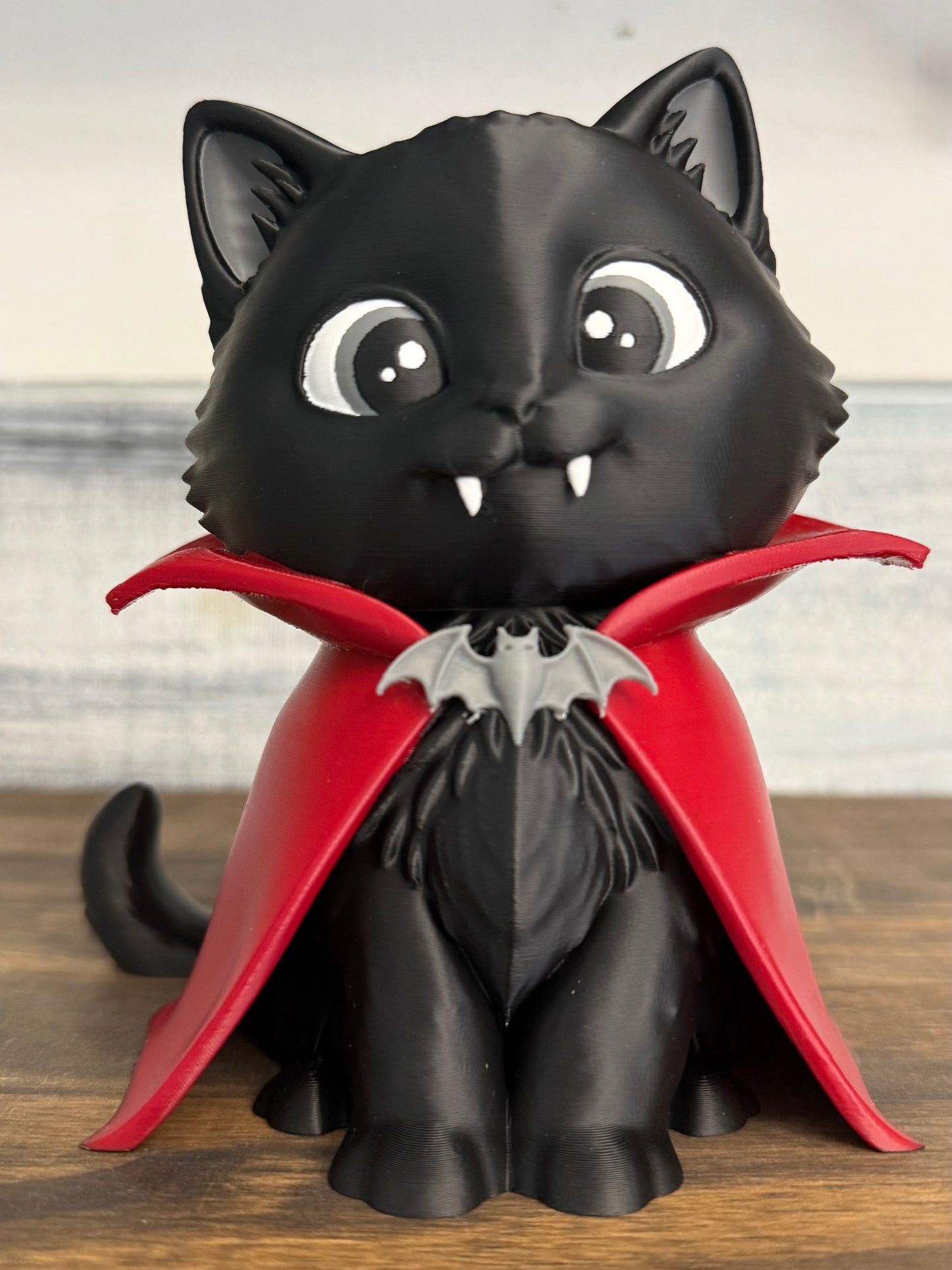 Count Whiskula the Vampire Cat – 3D Printed Halloween Decor