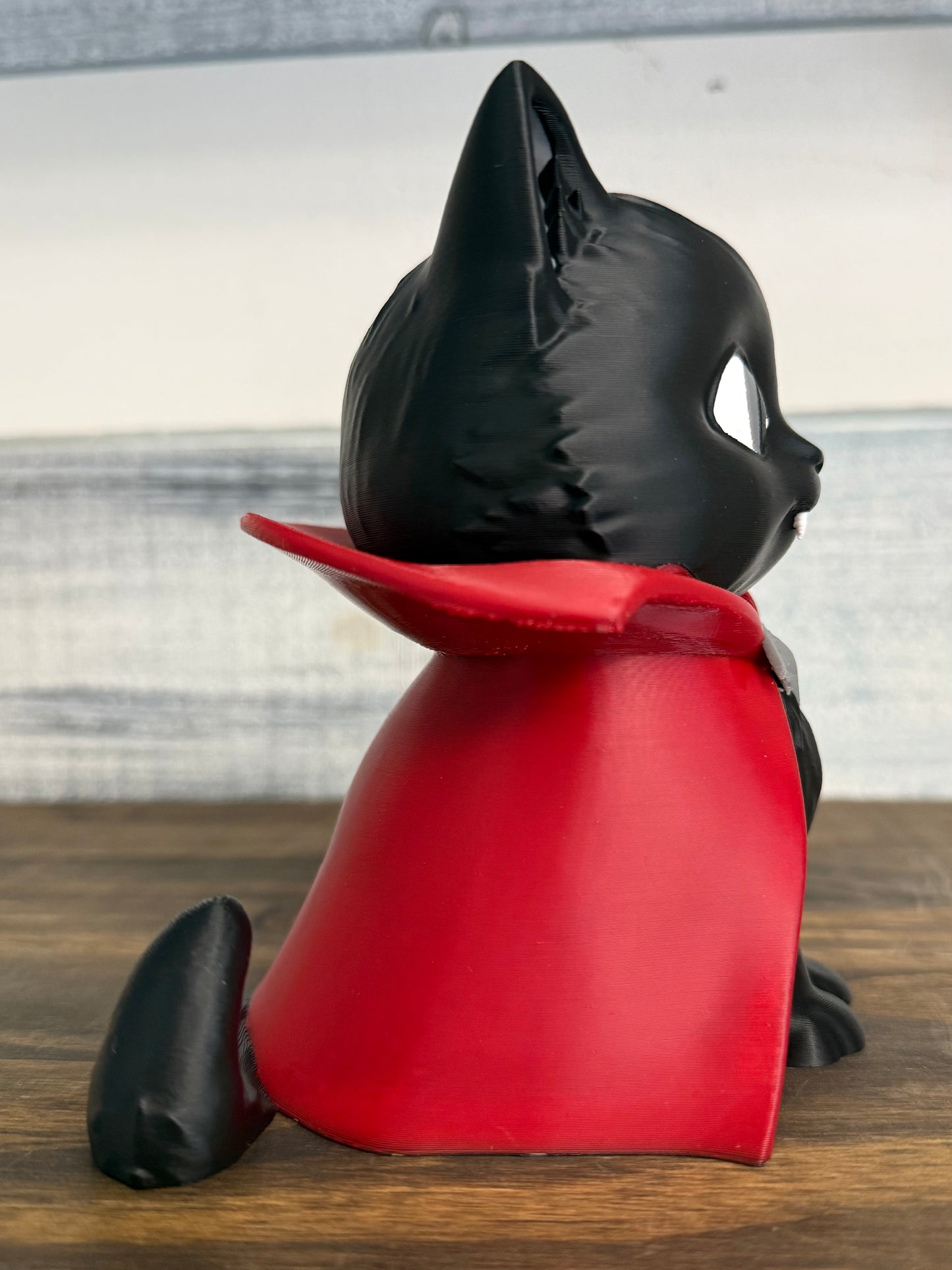 Count Whiskula the Vampire Cat – 3D Printed Halloween Decor