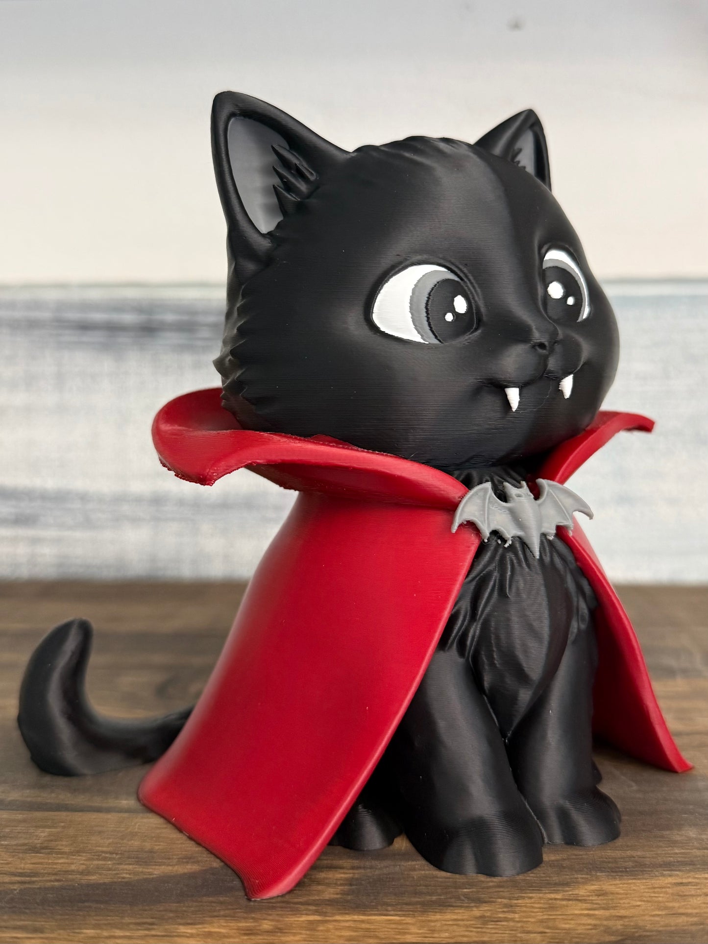 Count Whiskula the Vampire Cat – 3D Printed Halloween Decor