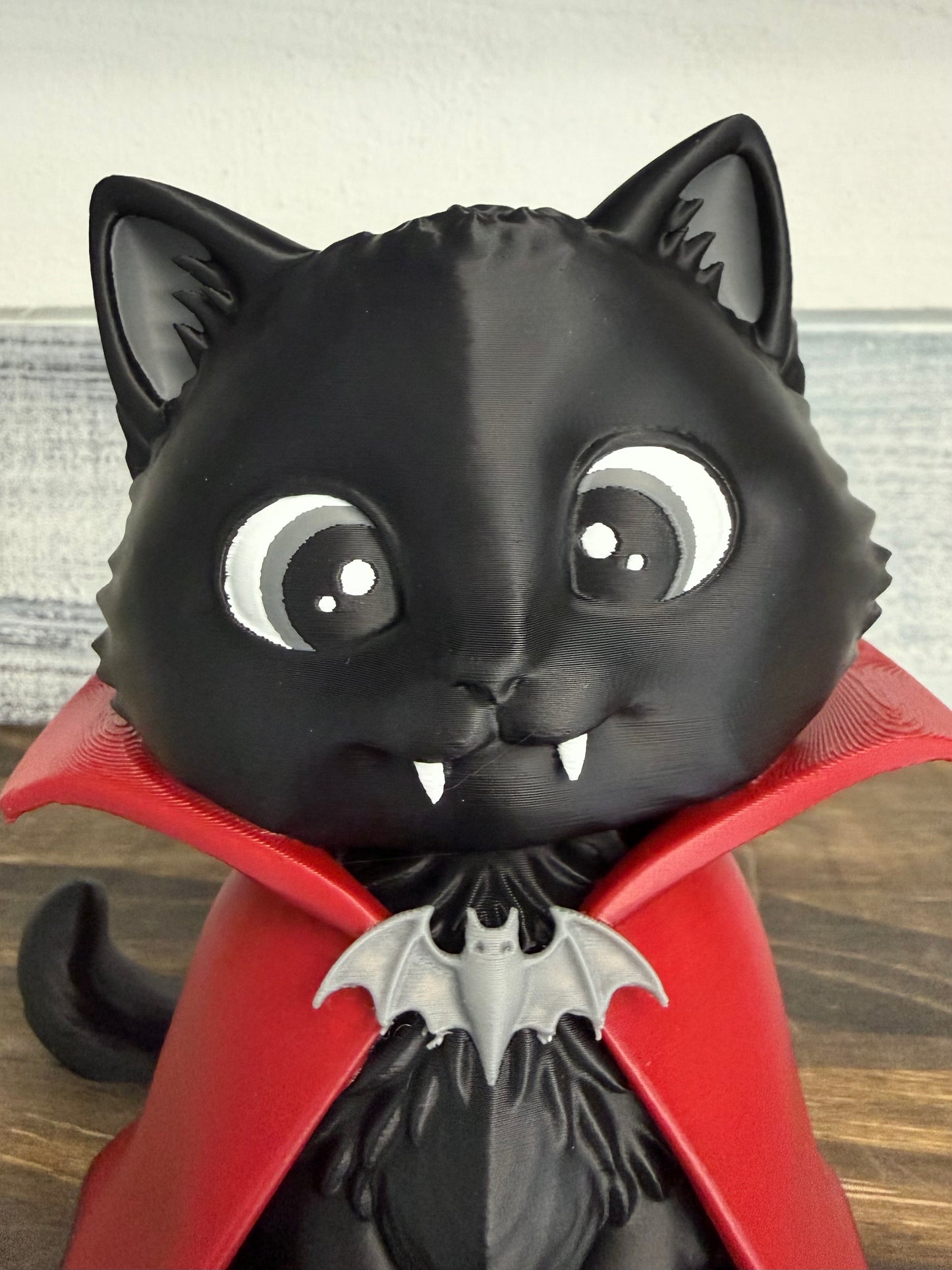 Count Whiskula the Vampire Cat – 3D Printed Halloween Decor