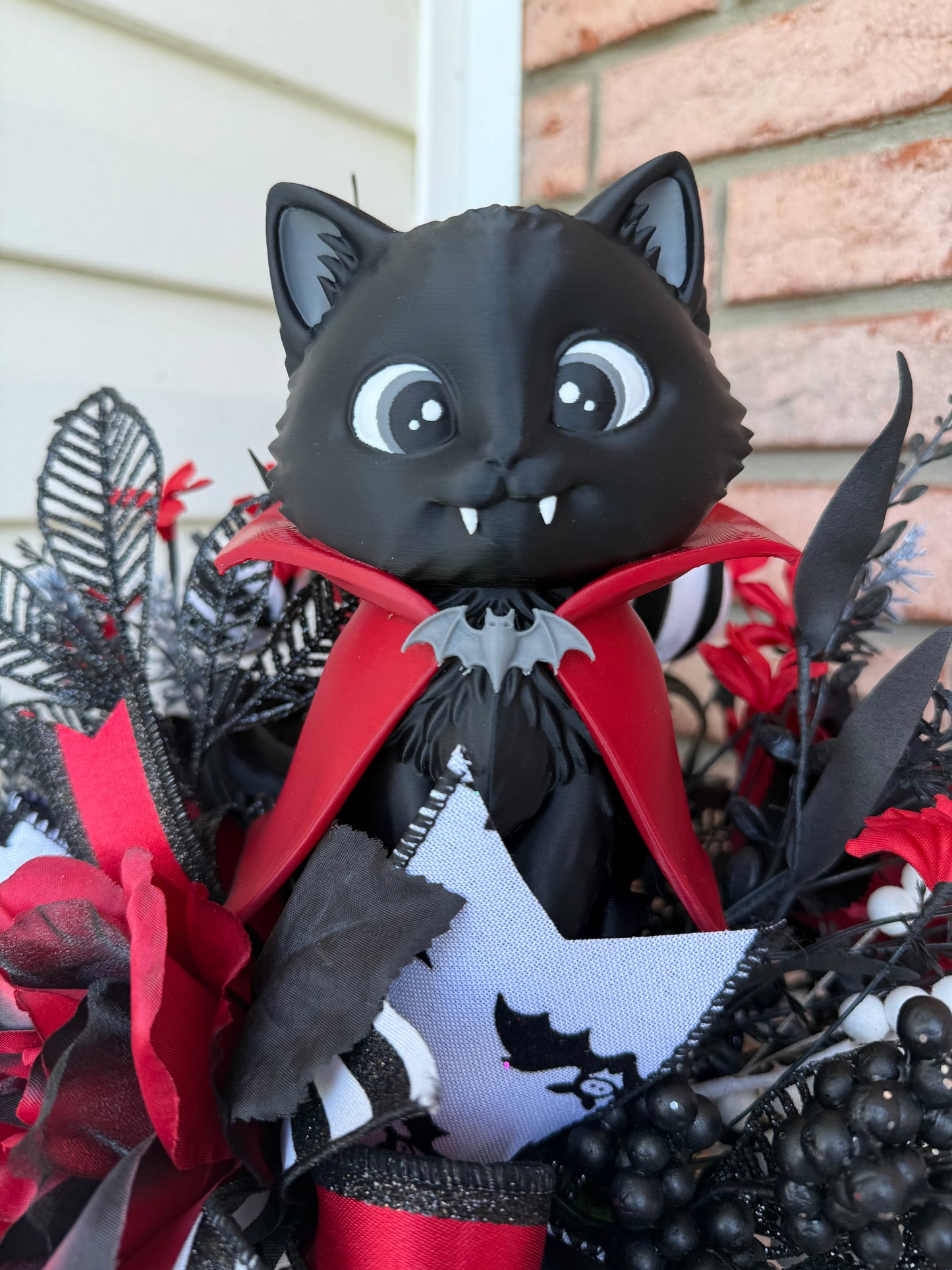 Made to Order for Karen-                     Sweet Halloween Centerpiece with Exclusive Light-Up Kitty Pumpkin & Dracula Cat