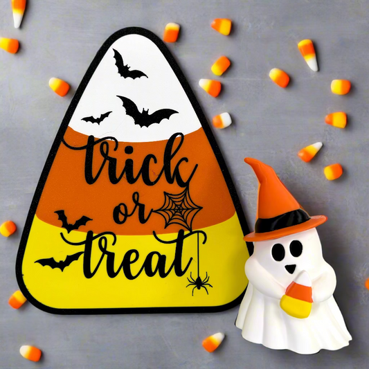 Trick or Treat Candy Corn Light Box with Remote- Battery Operated