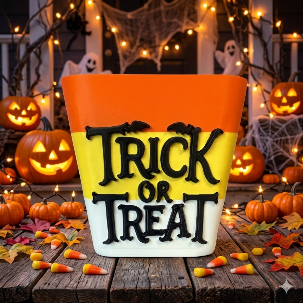 Spooky-Cute "Trick or Treat" 3D-Printed Seasonal Container