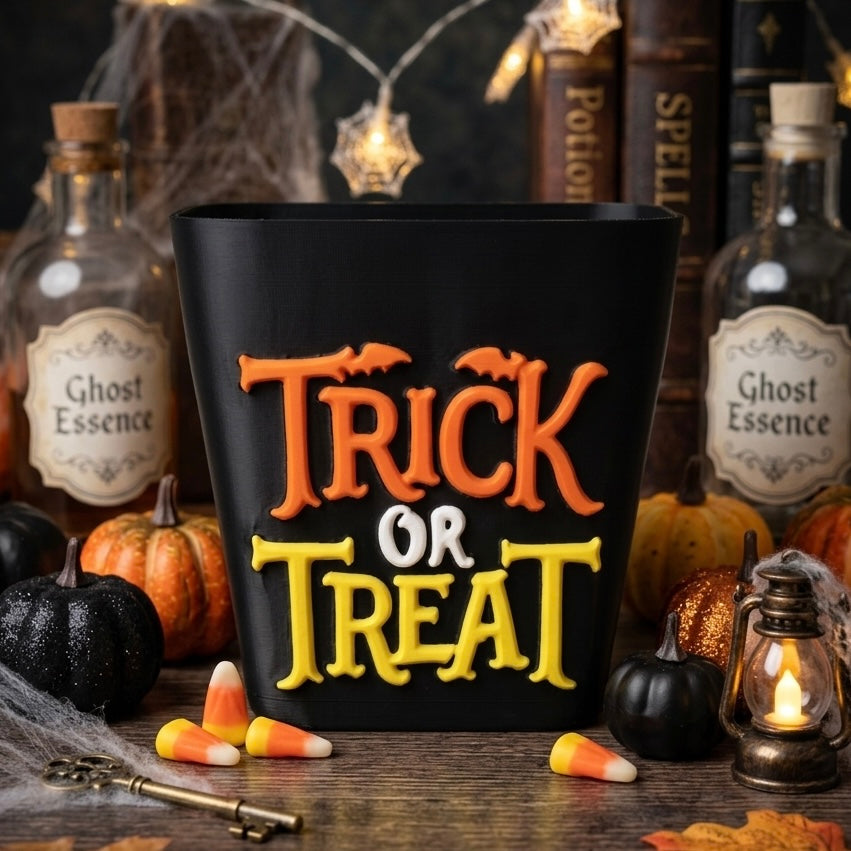 Spooky-Cute "Trick or Treat" 3D-Printed Seasonal Container