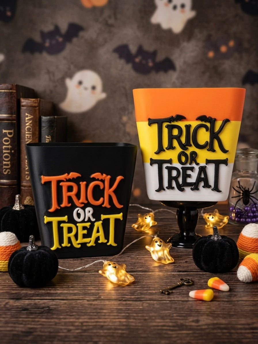 Spooky-Cute "Trick or Treat" 3D-Printed Seasonal Container