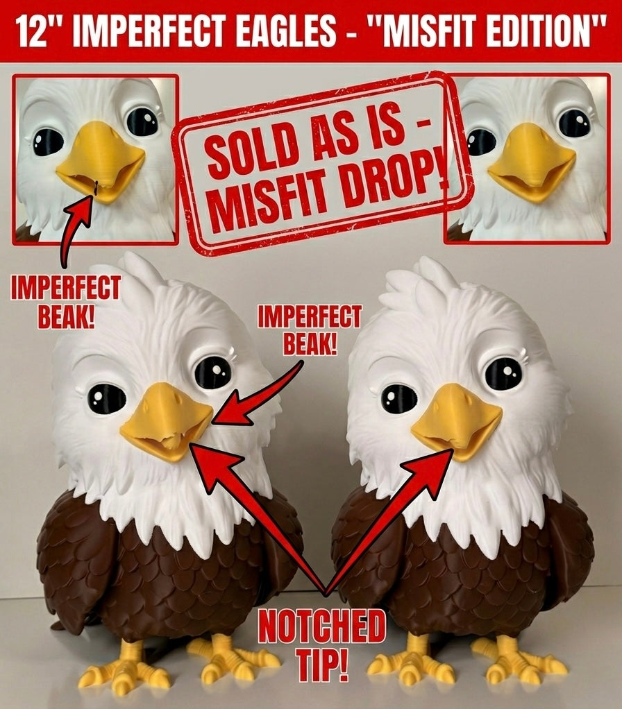 Misfit 12" Eagle with Beak Imperfection- SOLD AS IS