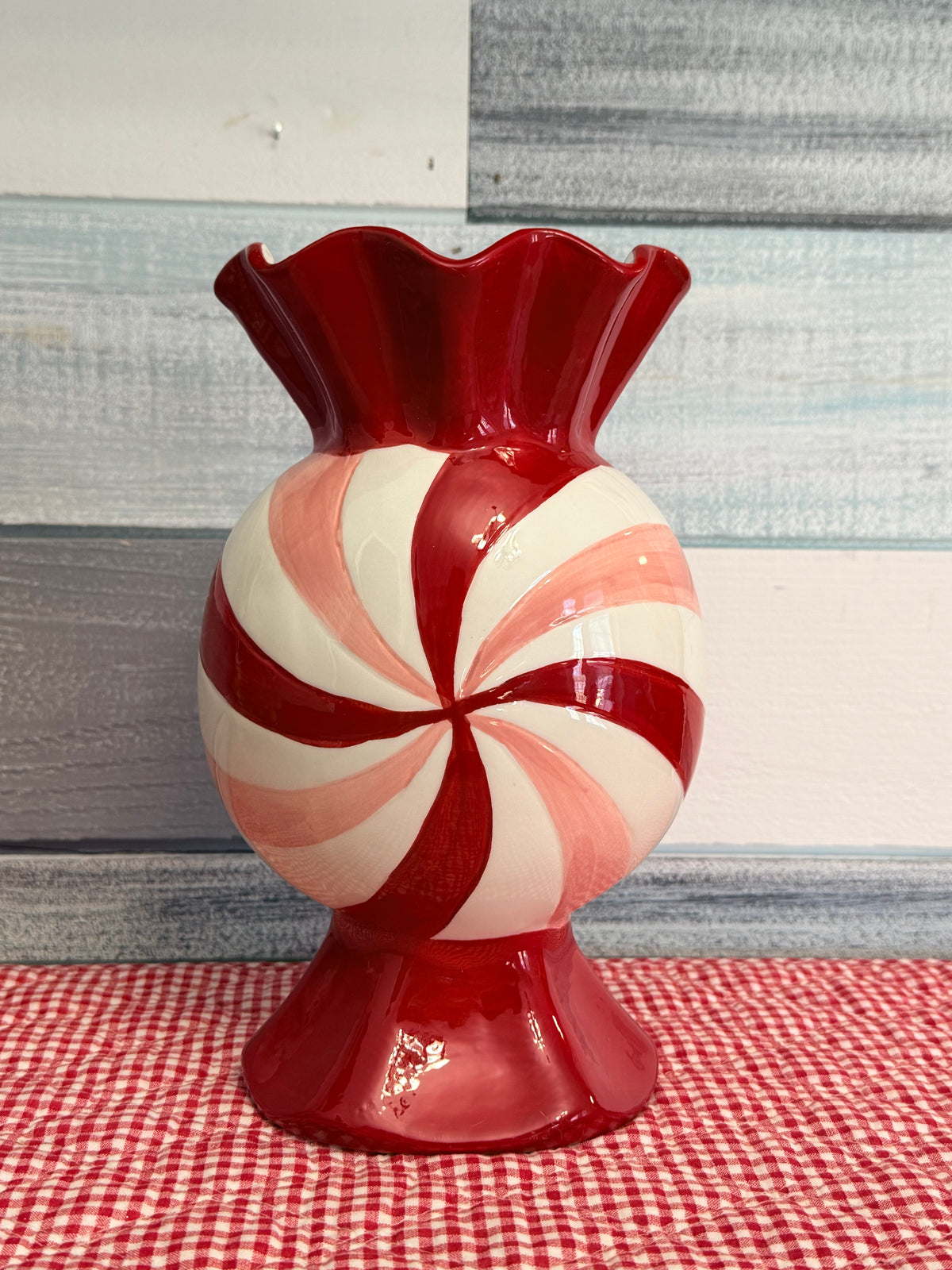 10" Peppermint Vase