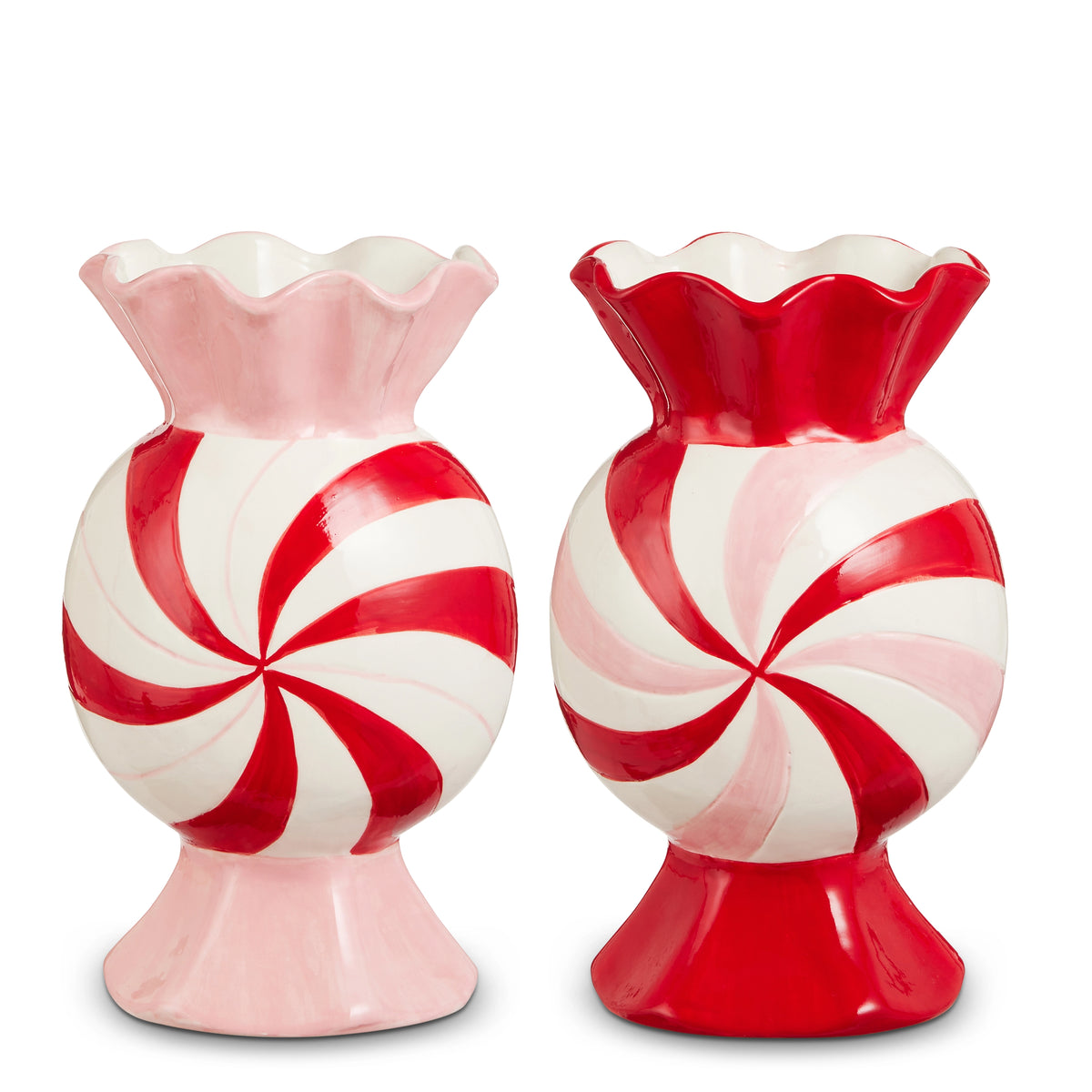 10" Peppermint Vase