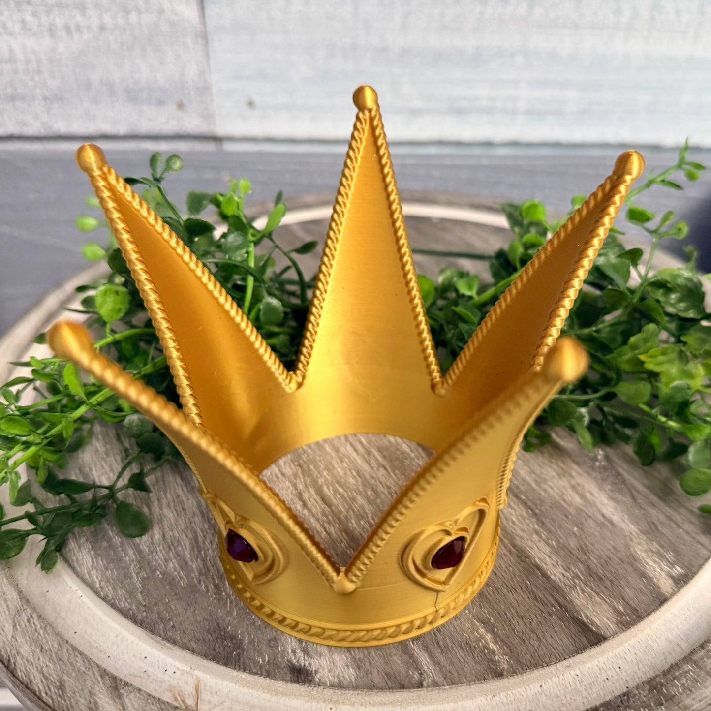 3D Printed Golden Heart Crown